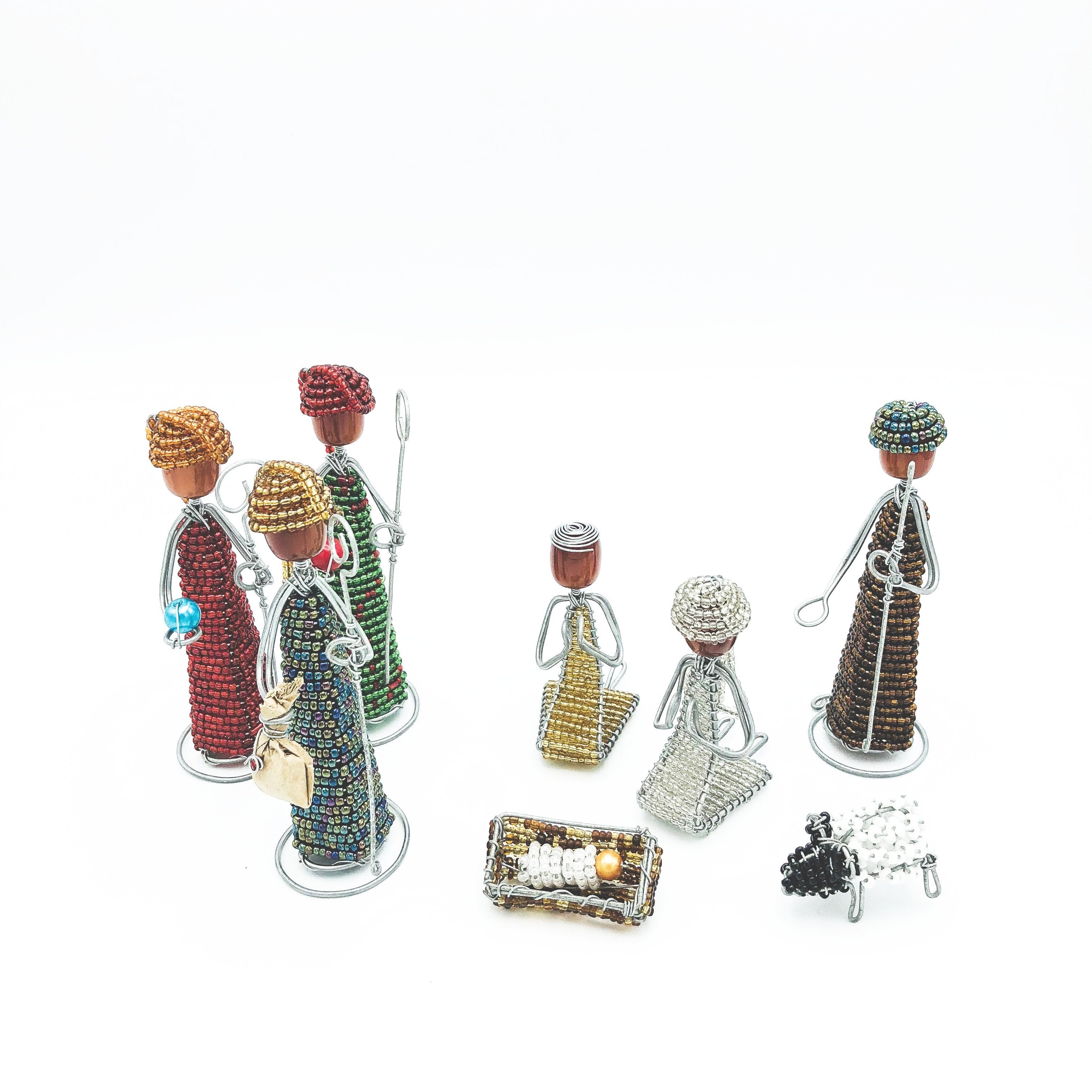 Beaded Nativity Set - Kenyan materials and design for a fair trade boutique