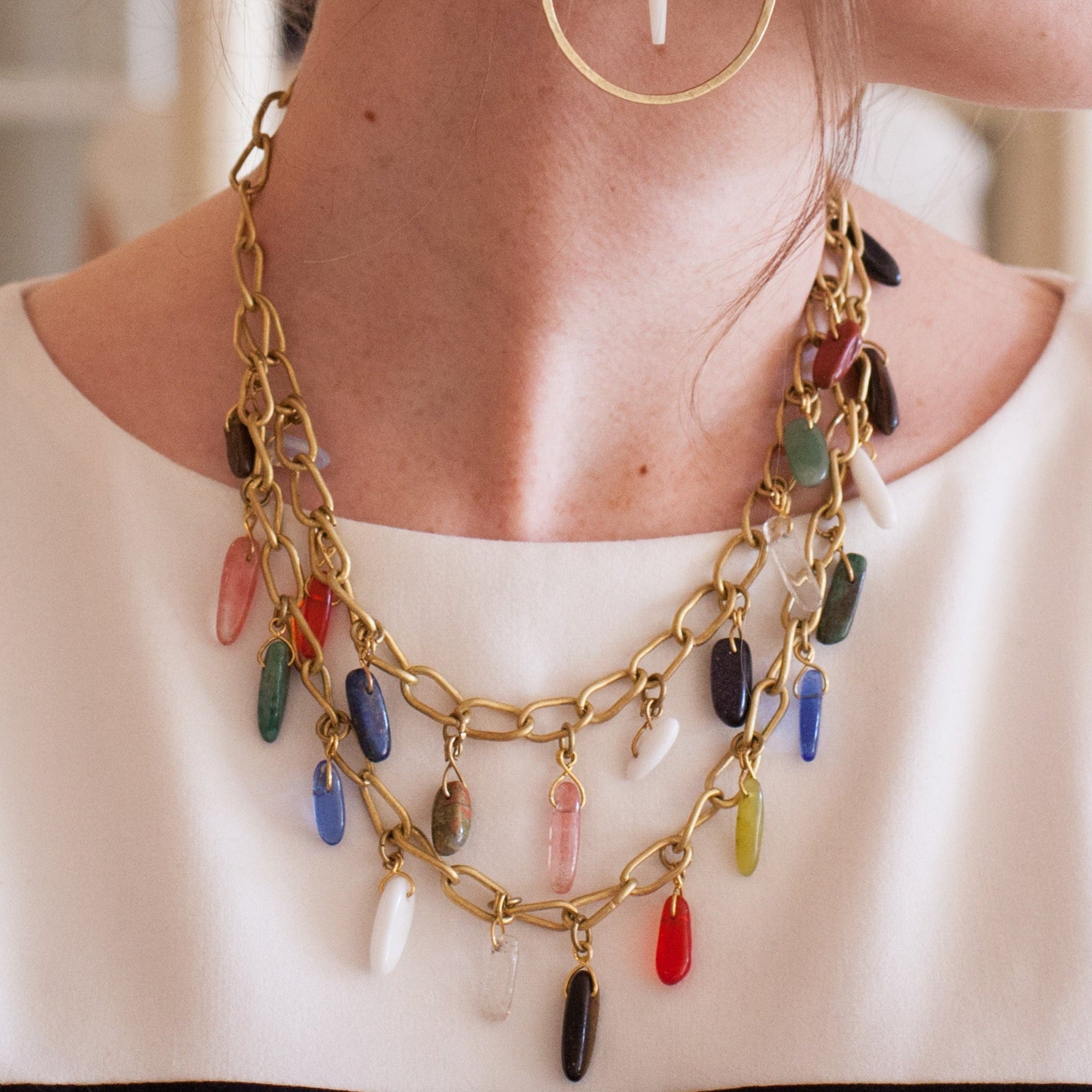 Sweet Stone Necklace - Kenyan materials and design for a fair trade boutique