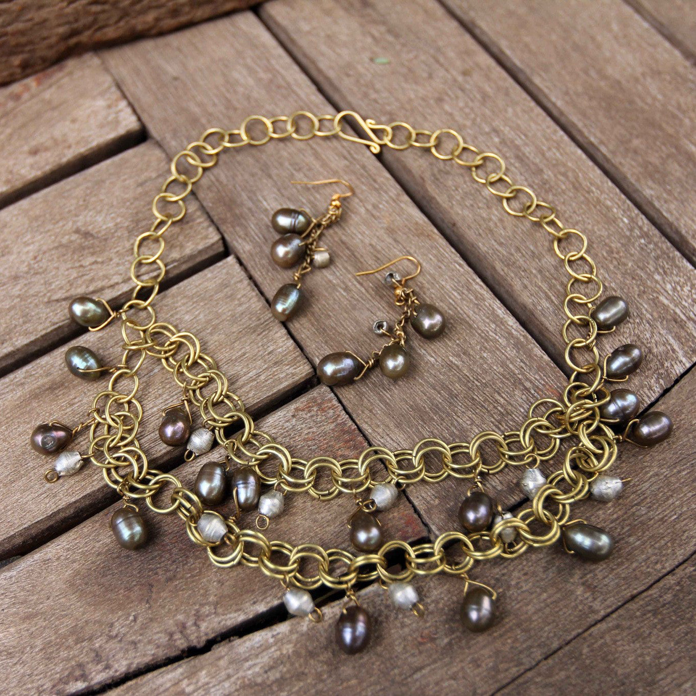 Mother's Pearl Necklace - Kenyan materials and design for a fair trade social enterprise