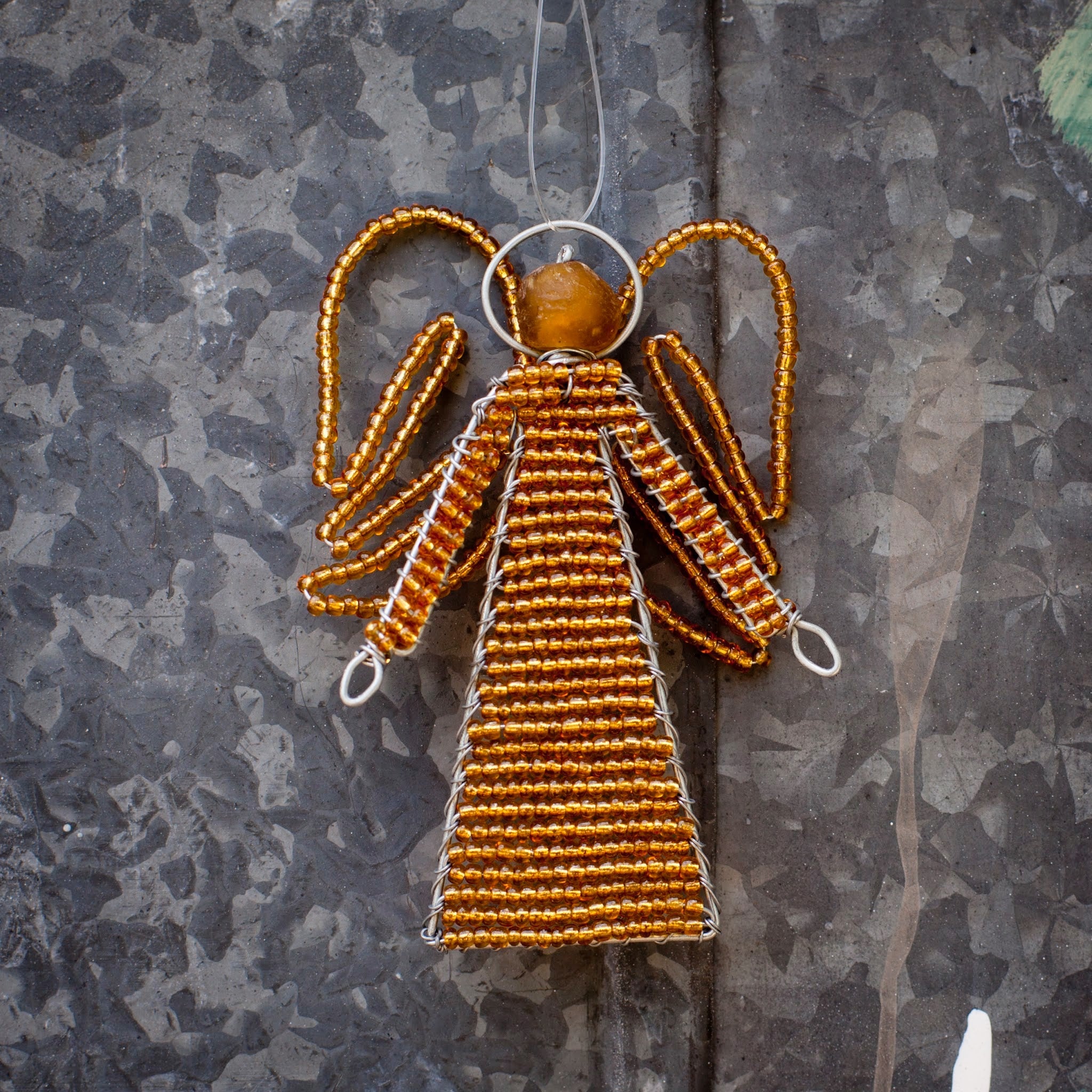 Beaded Angel Ornament - Kenyan materials and design for a fair trade social enterprise