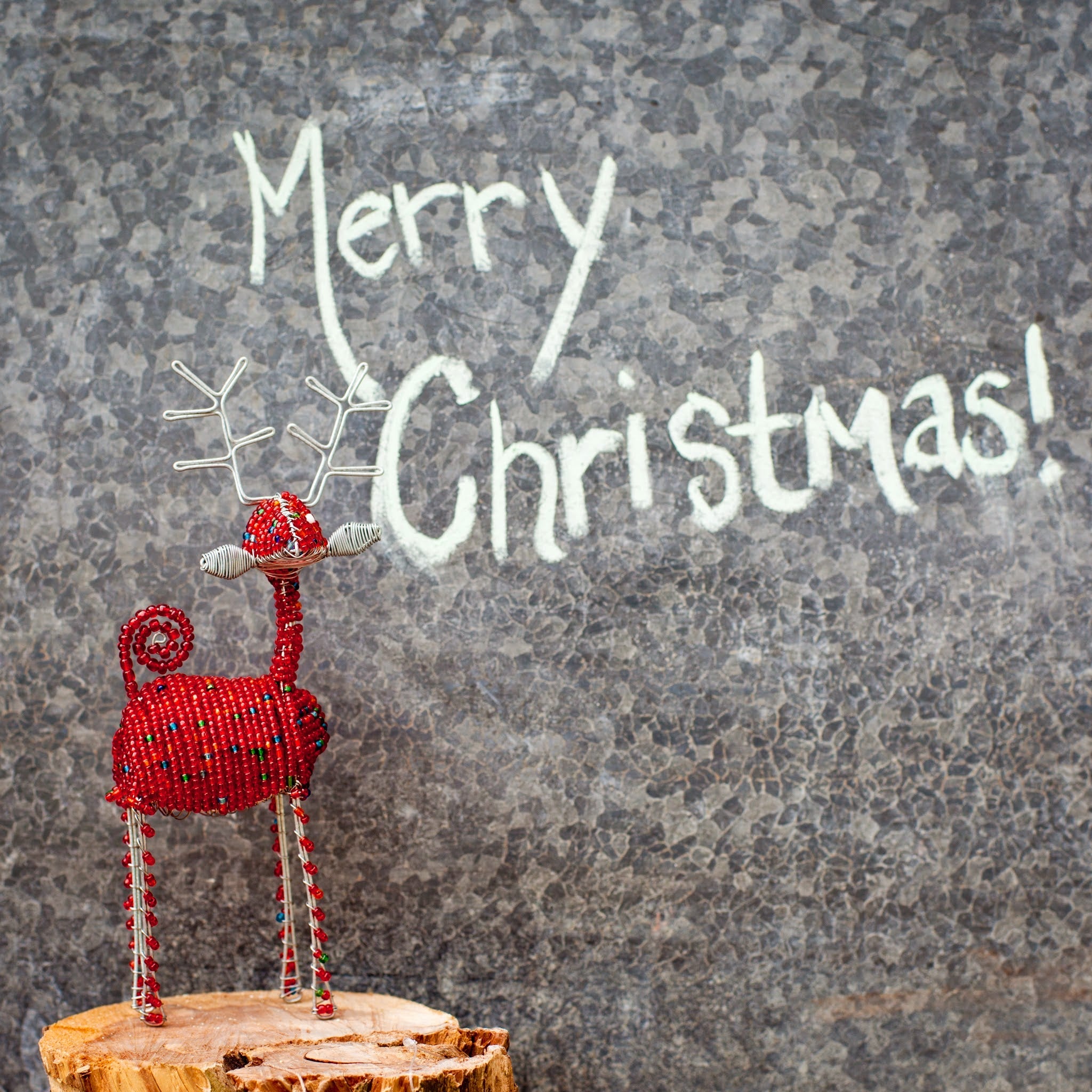 Beaded Reindeer - Kenyan materials and design for a fair trade social enterprise