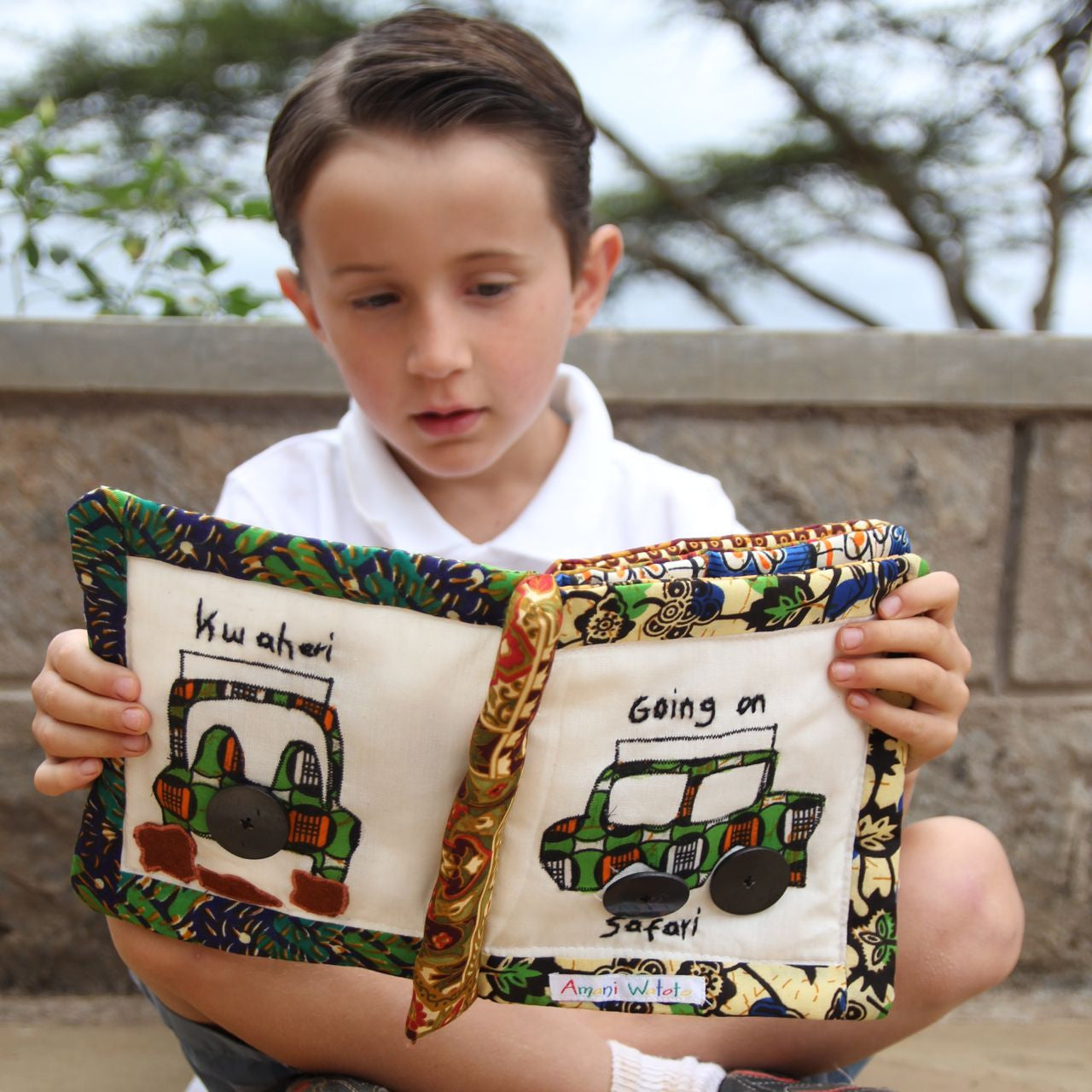 Safari Baby Book - Kenyan materials and design for a fair trade boutique