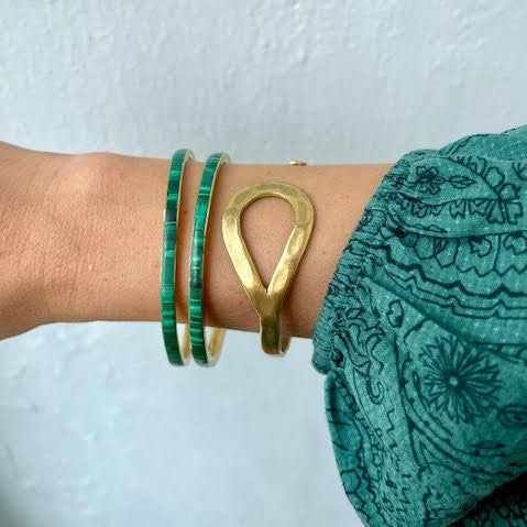 Malachite Bangle - Kenyan materials and design for a fair trade social enterprise