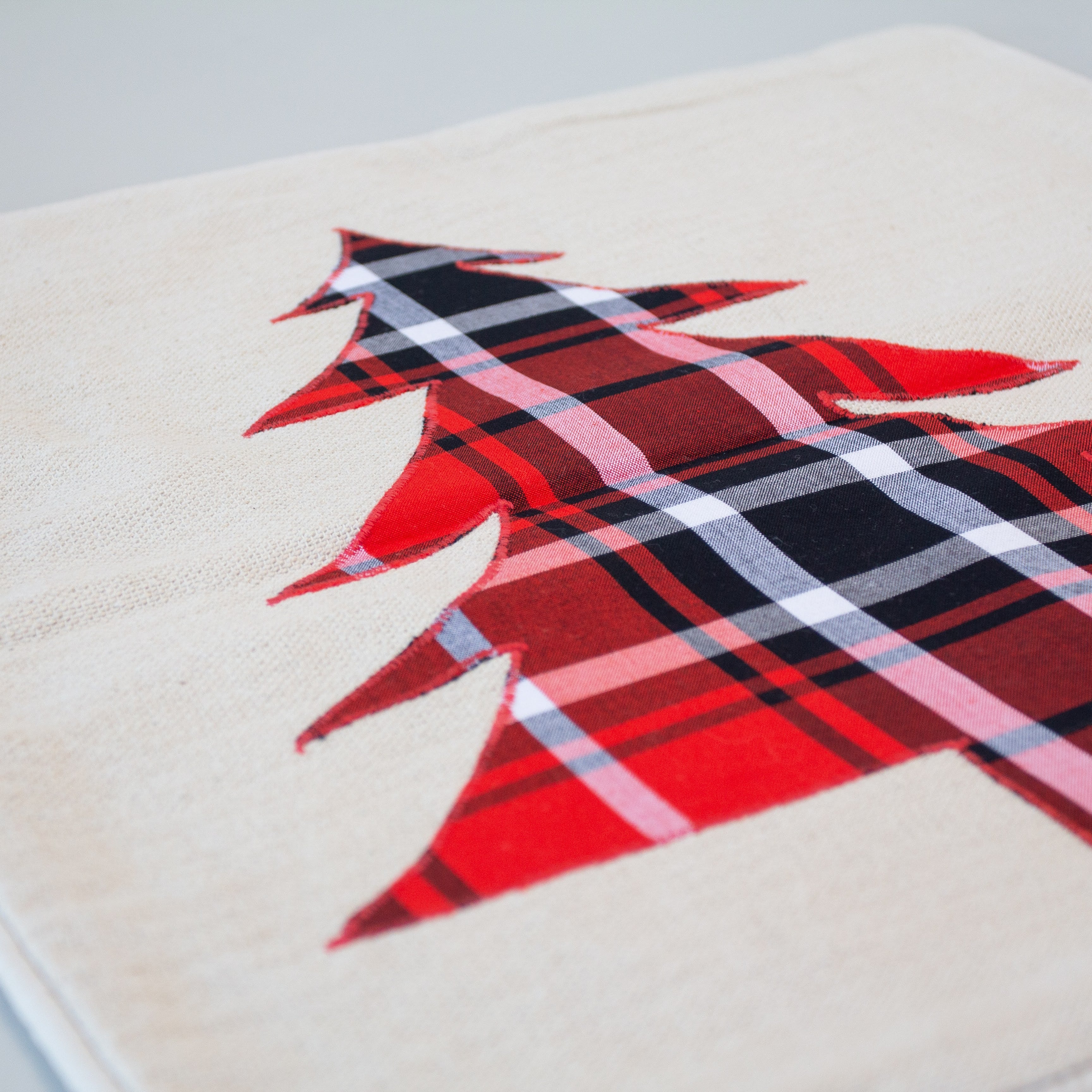 Scottish Tree Pillow Case - handmade using Kenyan materials by the women of Amani for a Fair Trade social enterprise