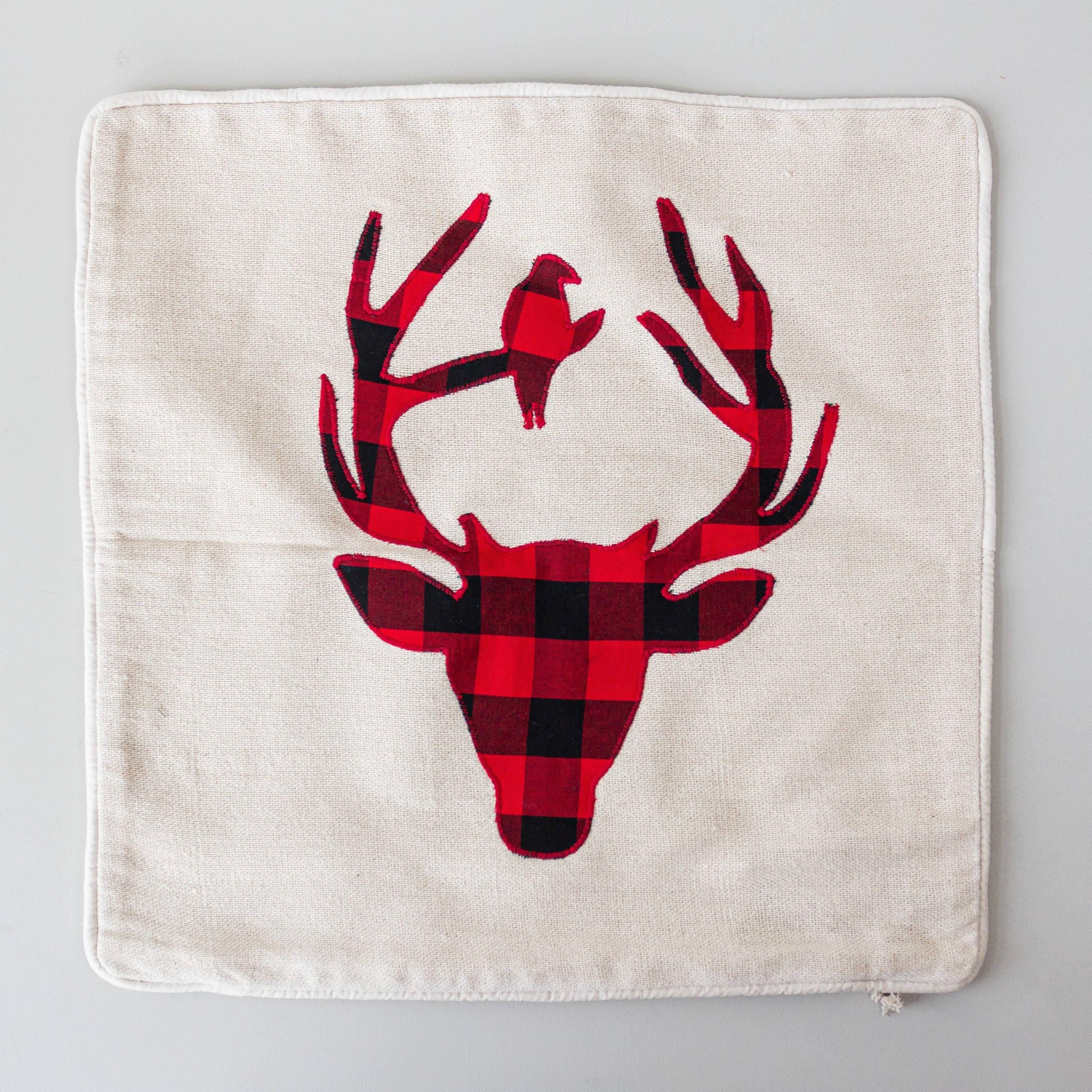 Reindeer Pillow Case - handmade using Kenyan materials by the women of Amani for a Fair Trade social enterprise