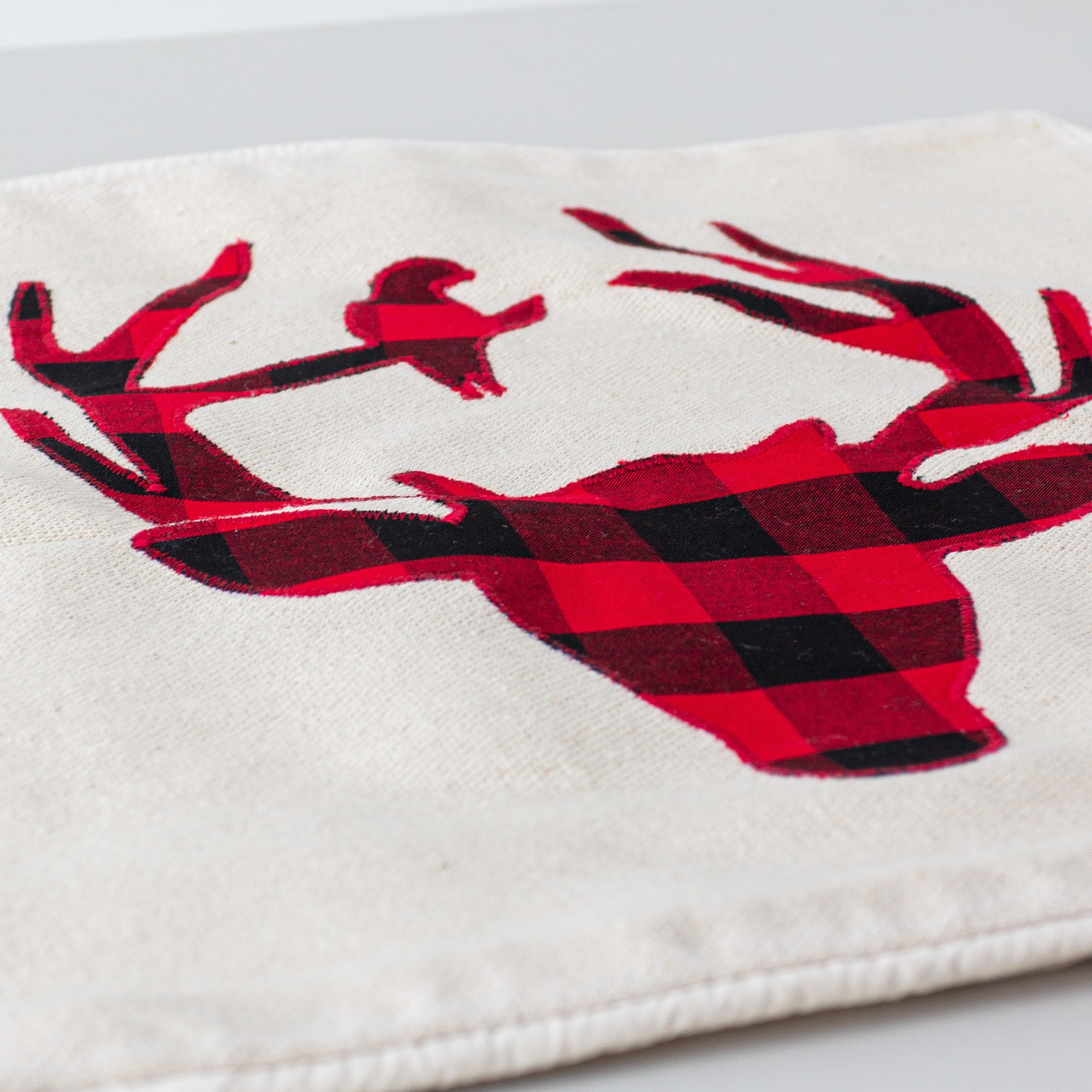 Reindeer Pillow Case - handmade using Kenyan materials by the women of Amani for a Fair Trade boutique