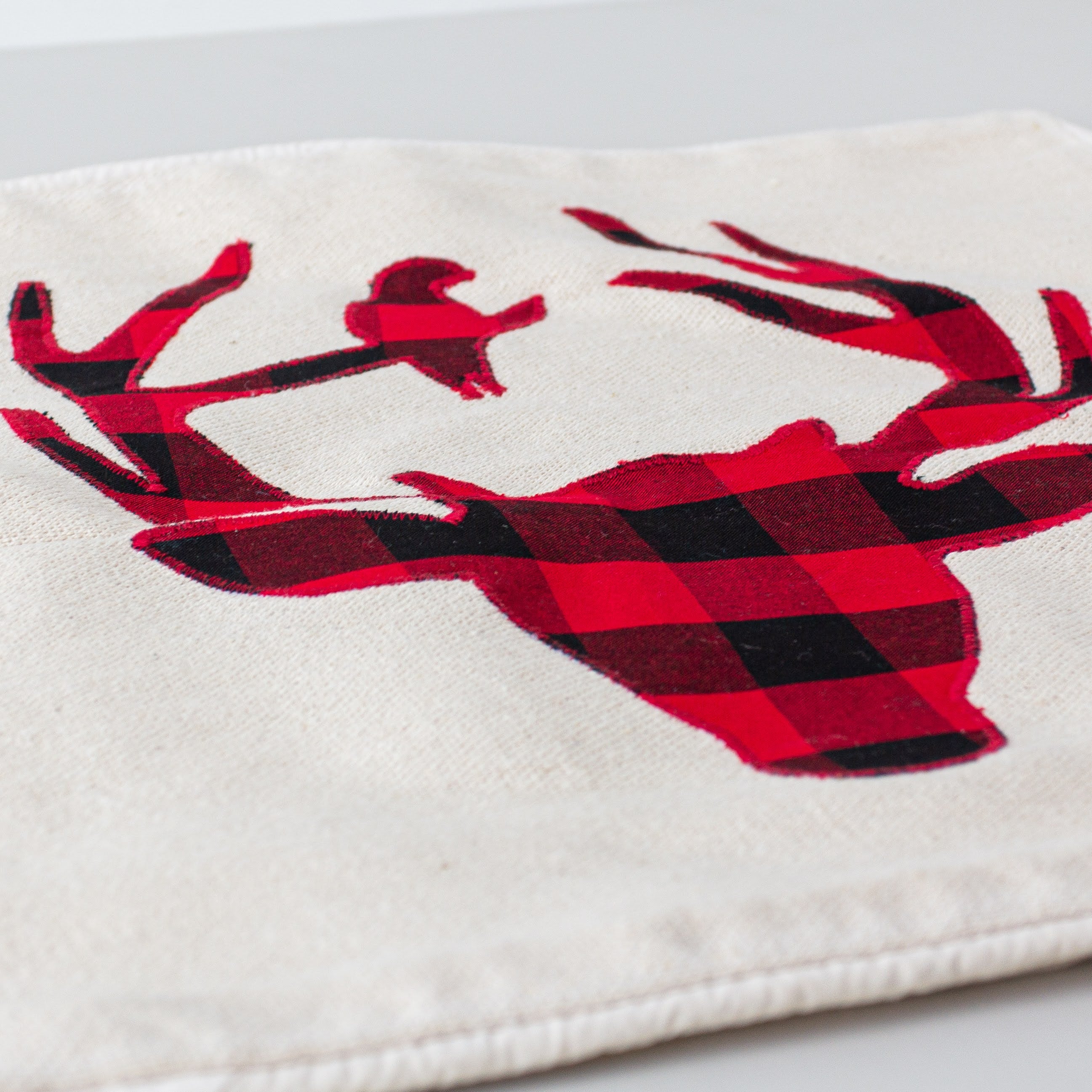 Reindeer Pillow Case - handmade using Kenyan materials by the women of Amani for a Fair Trade social enterprise