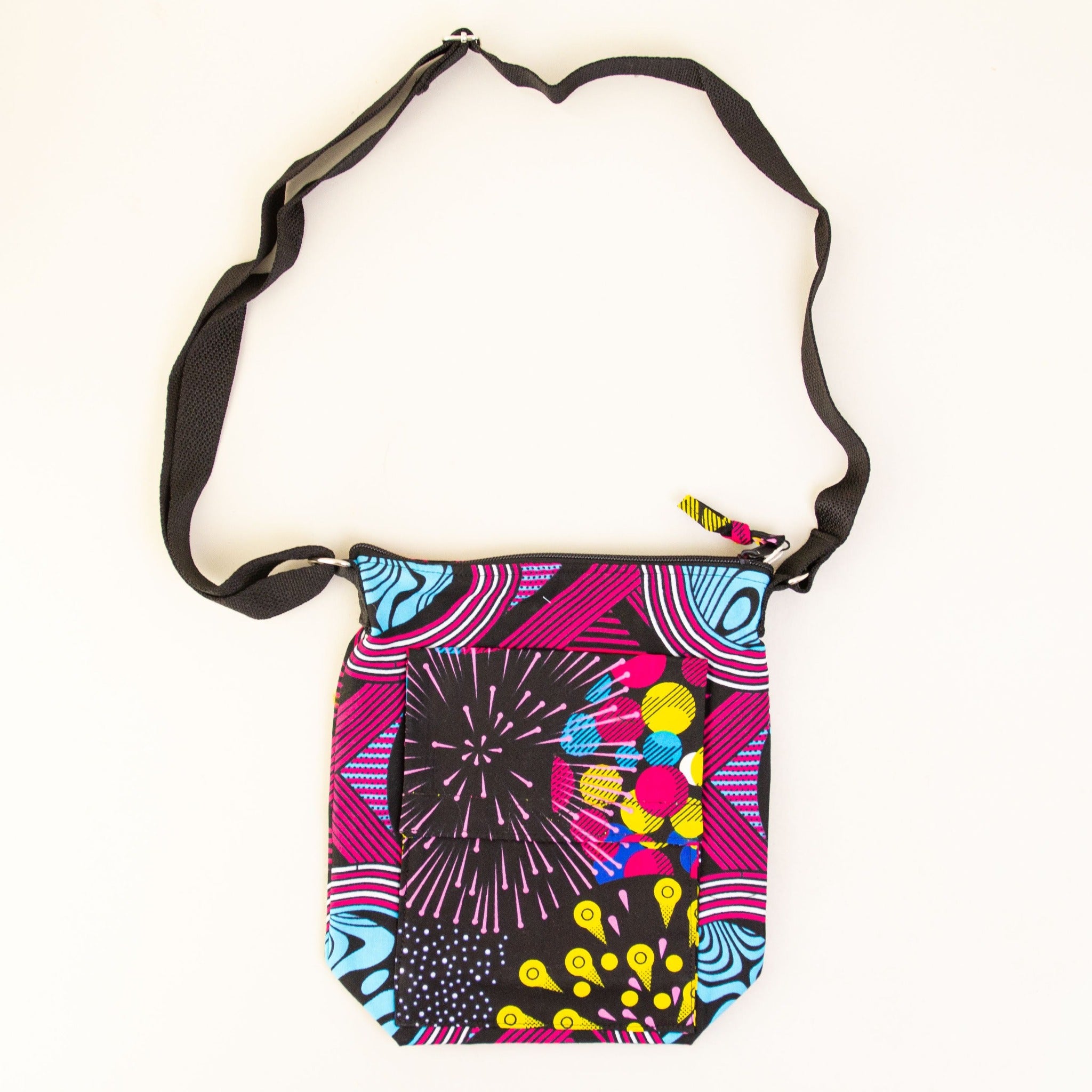 Amani ya Juu Uganda Kitenge Mini Messenger Bag with Pocket