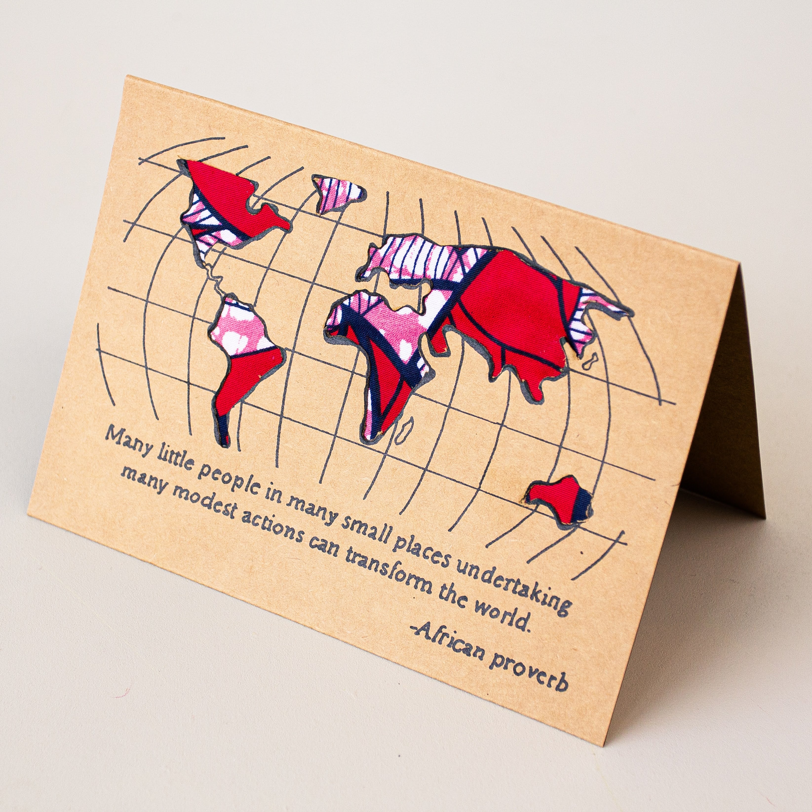 World Card - Kenyan materials and design for a fair trade boutique