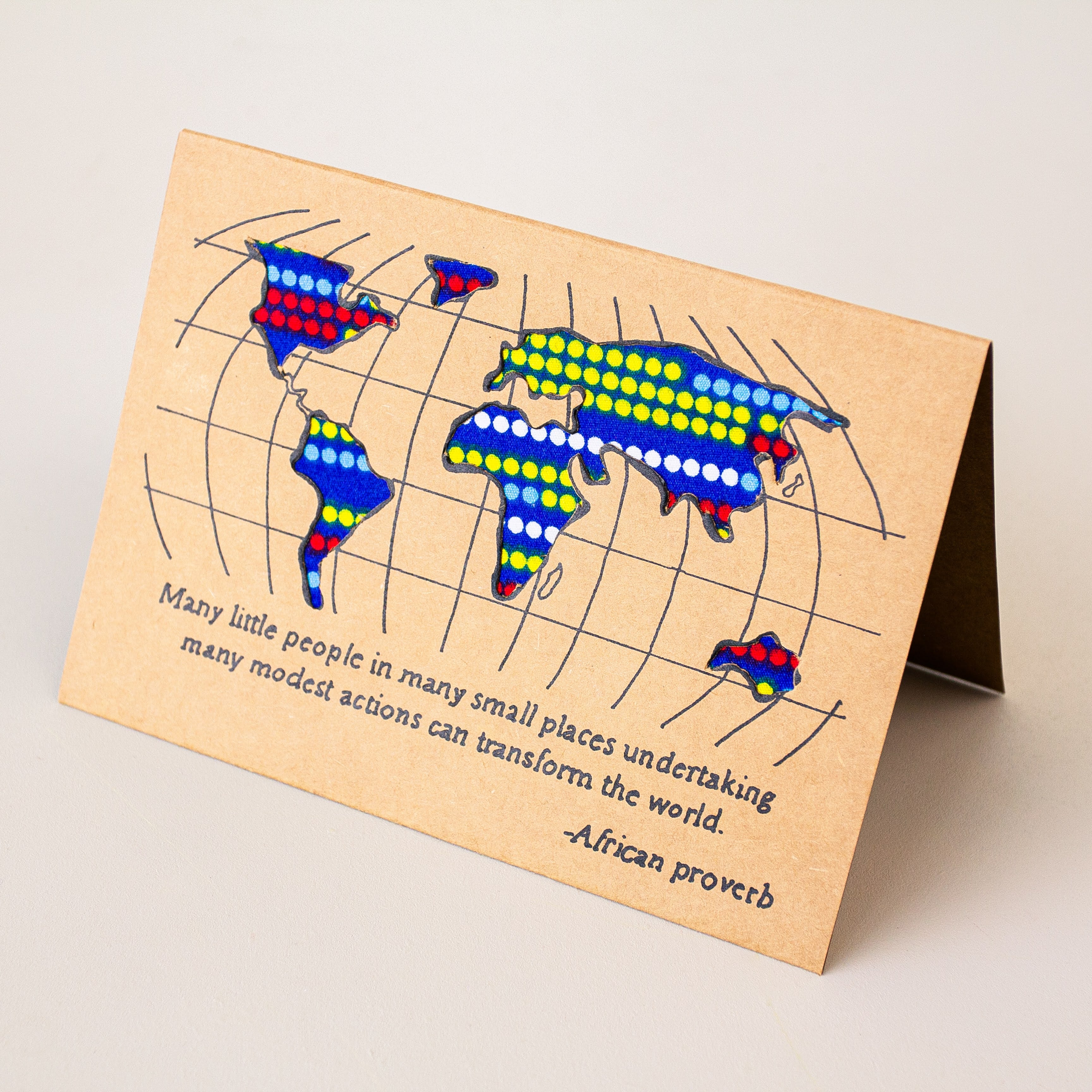 World Card - Kenyan materials and design for a fair trade boutique