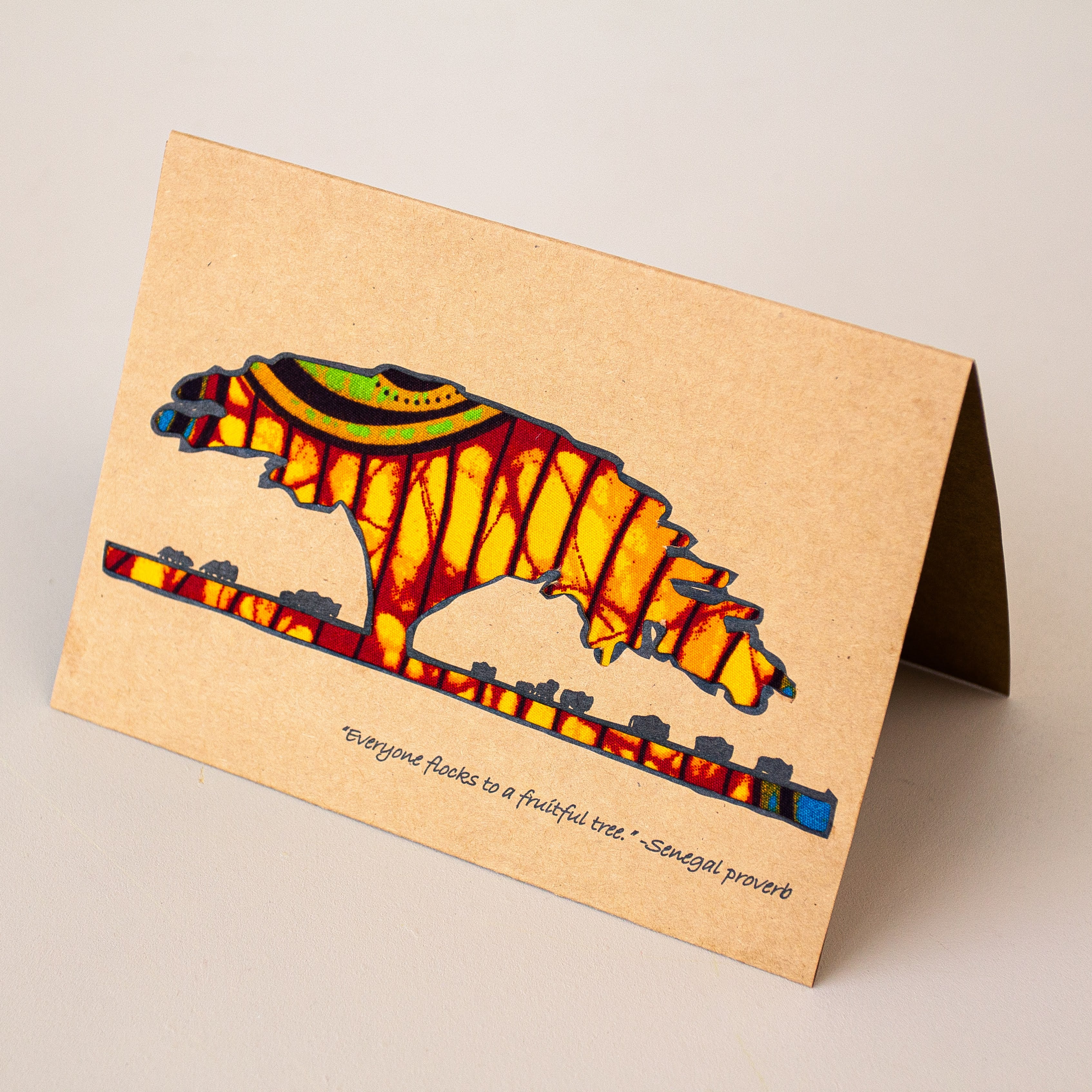 Acacia Tree Card - Kenyan materials and design for a fair trade boutique