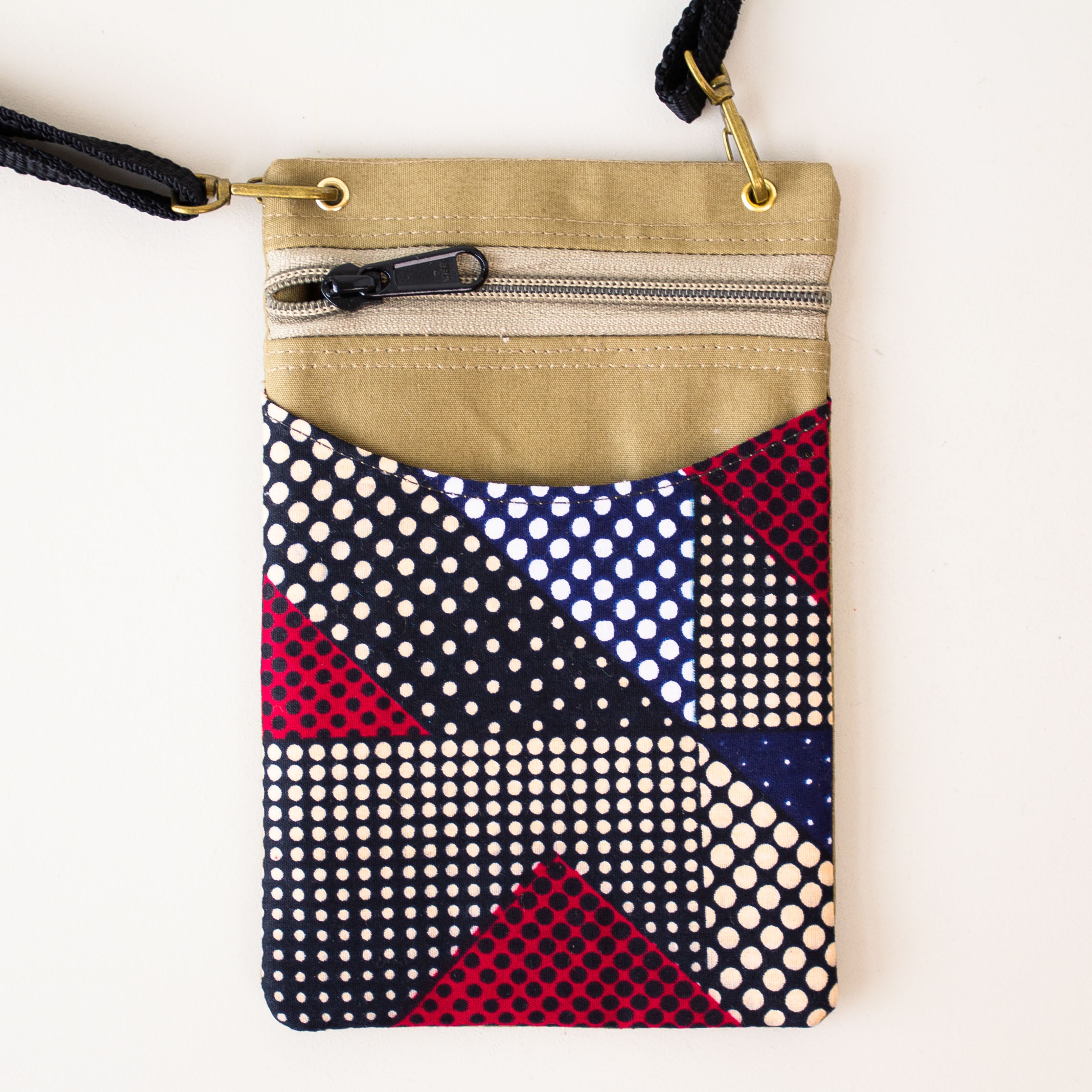 Travel Pocket Purse - handmade by the women of Amani Kenya using local fabrics for a Fair Trade social enterprise