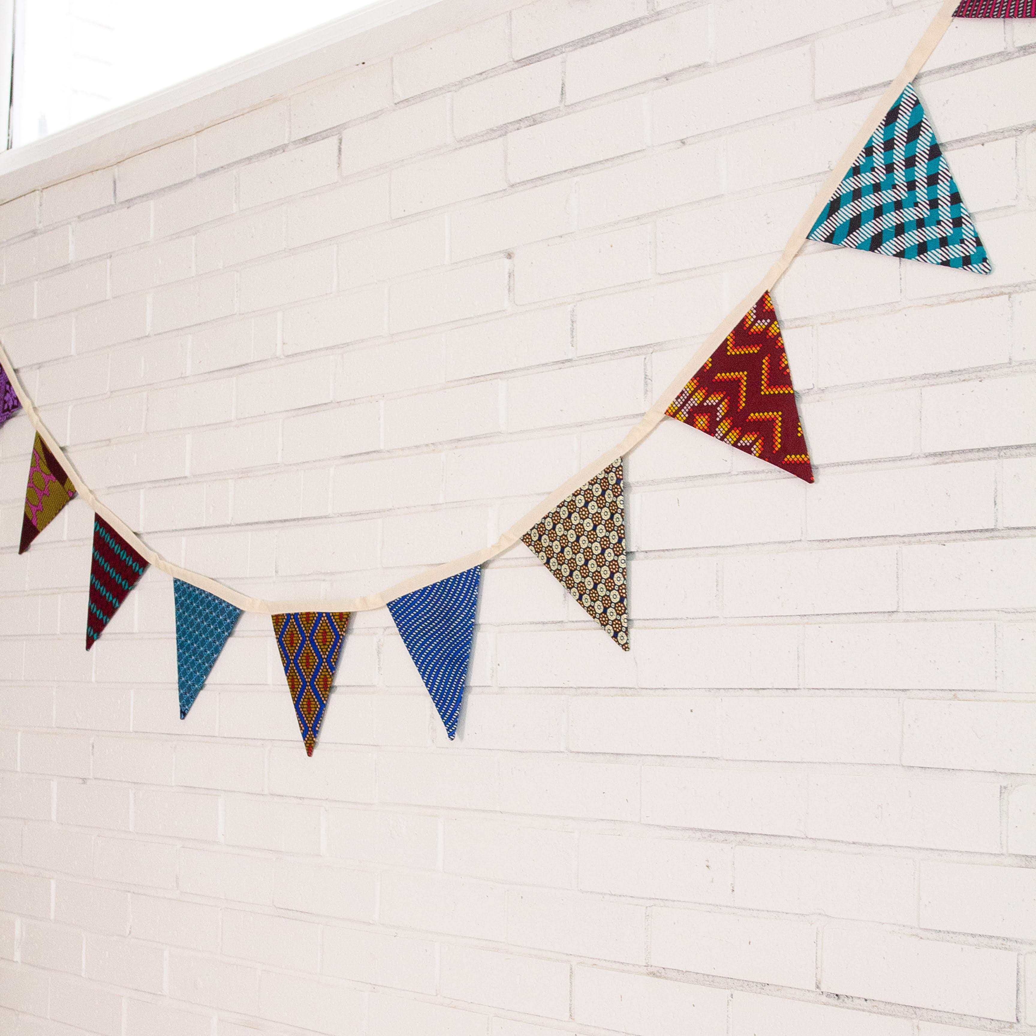 Flag Garland - Kenyan materials and design for a Fair Trade boutique