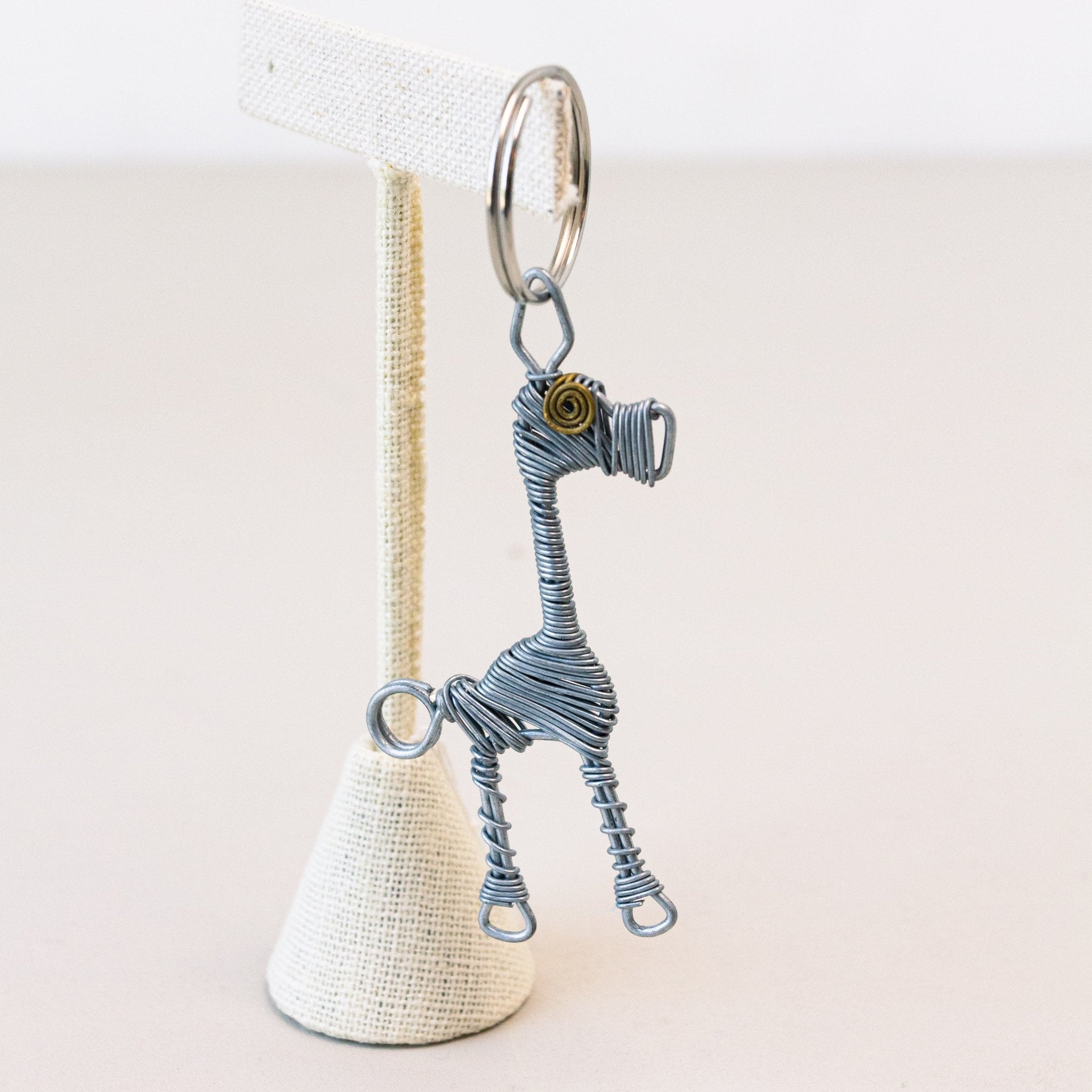 Wire Giraffe Keychain- made for a fair trade social enterprise