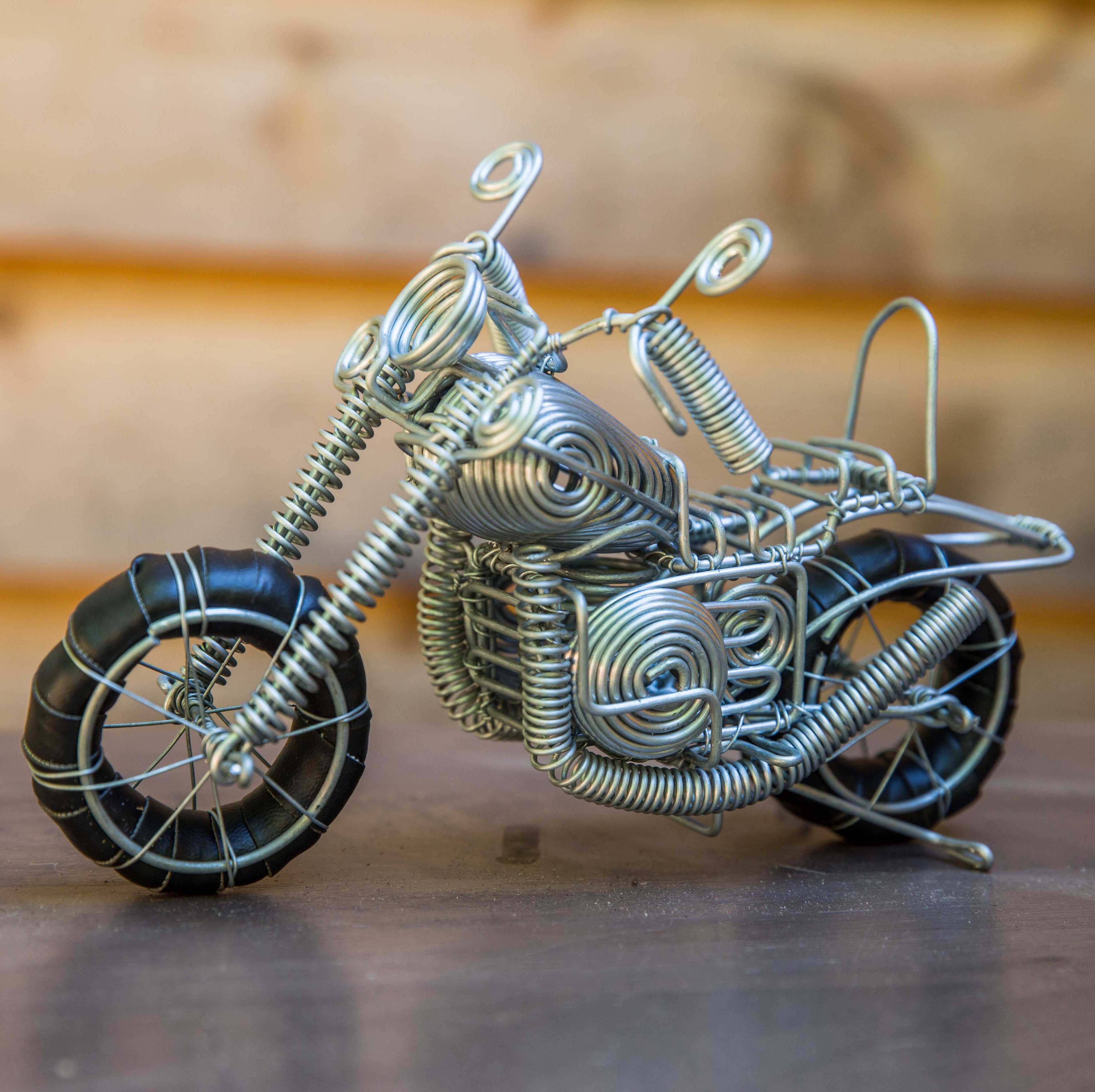 Wire Motorcycle - Kenyan materials and design for a fair trade boutique