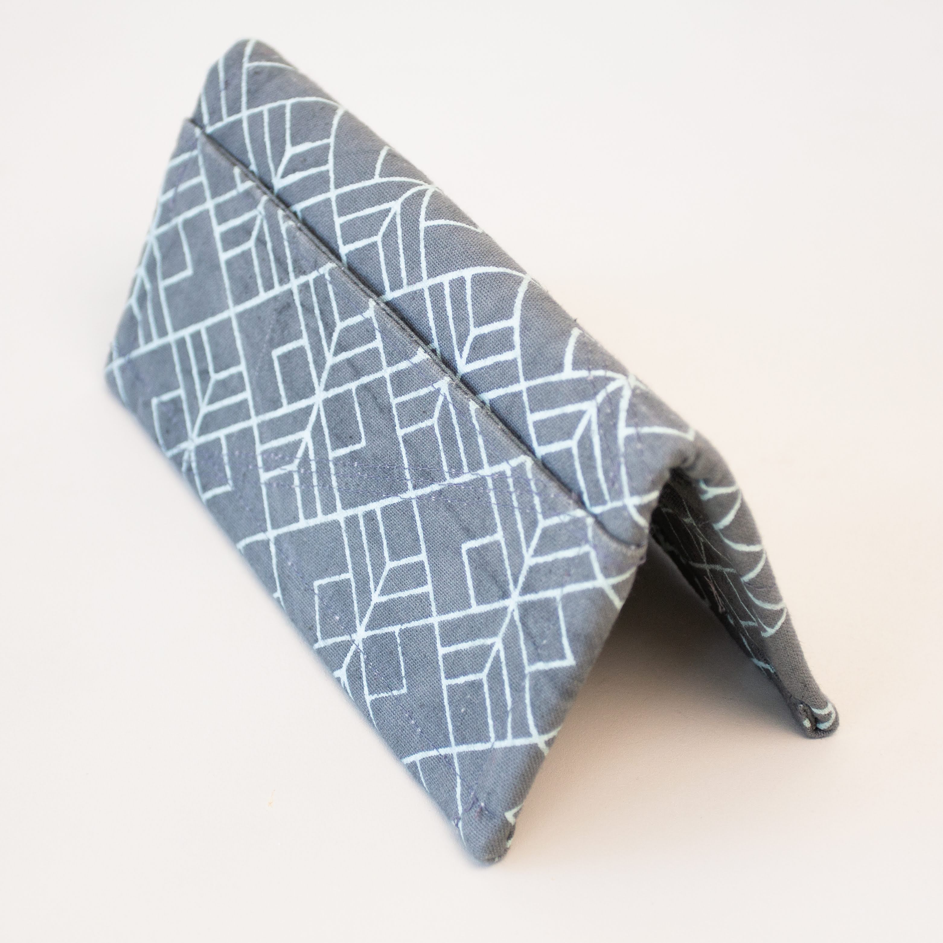 African screen print folding wallet hand made by refugee women in Kenyan fair trade social enterprise