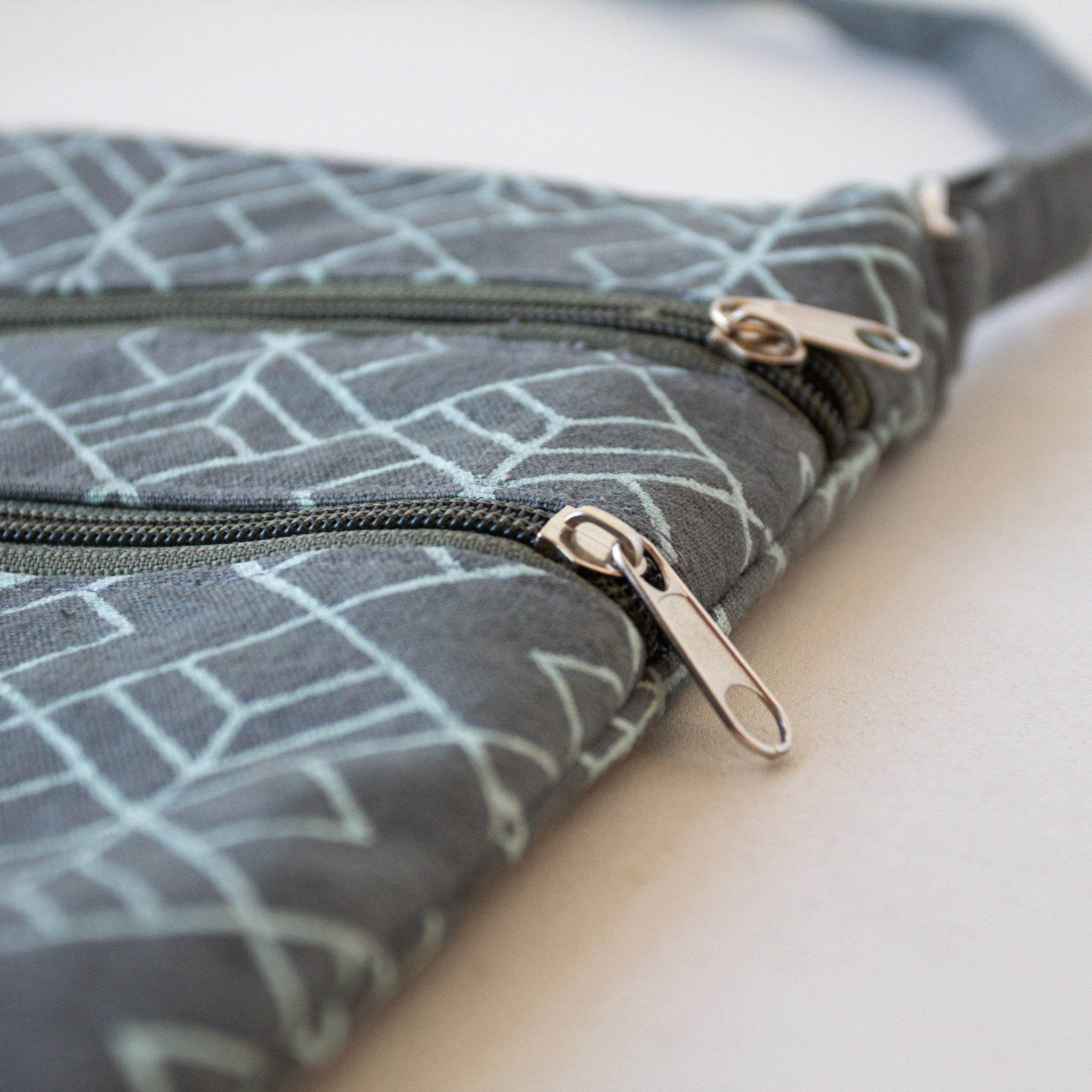 Zip Crossbody Bag handmade by the women of Amani ya Juu in Kenya, a sewing program for refugee women in Africa