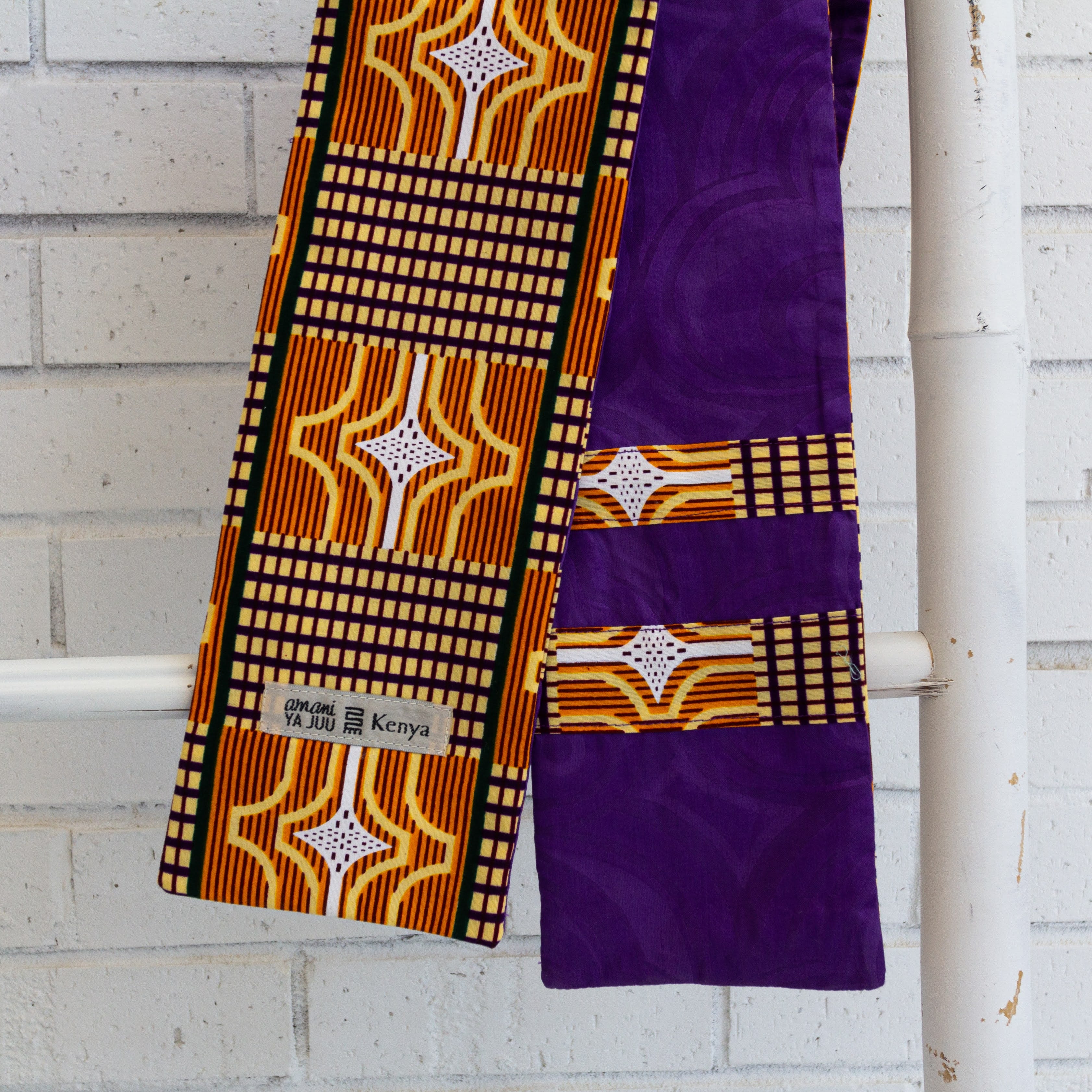 Kitenge Choir Stole - handmade using Kenyan textiles by the women of Amani Kenya for a Fair Trade social enterprise