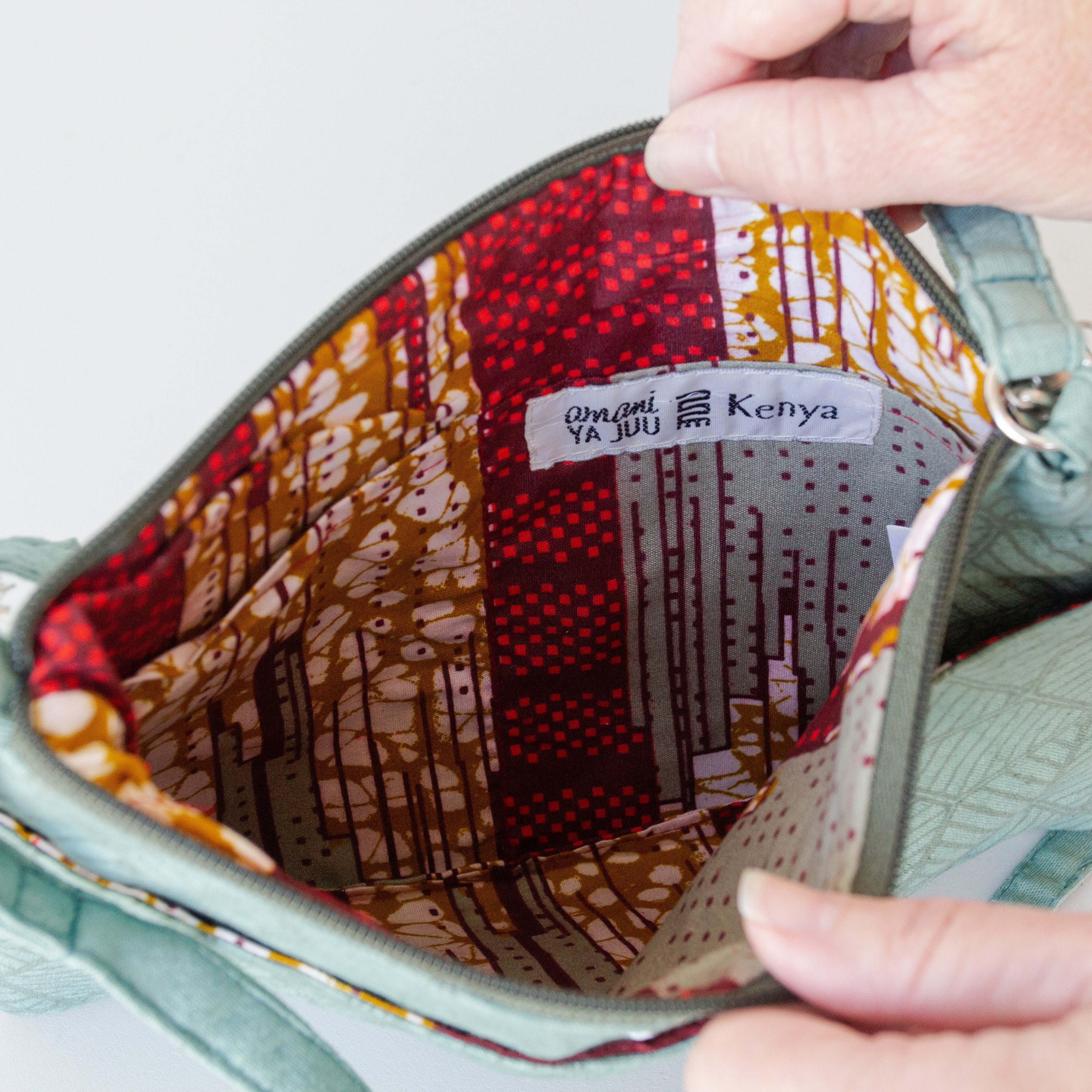 Crossbody Bag - handmade by the women of Amani Kenya for a Fair Trade social enterprise