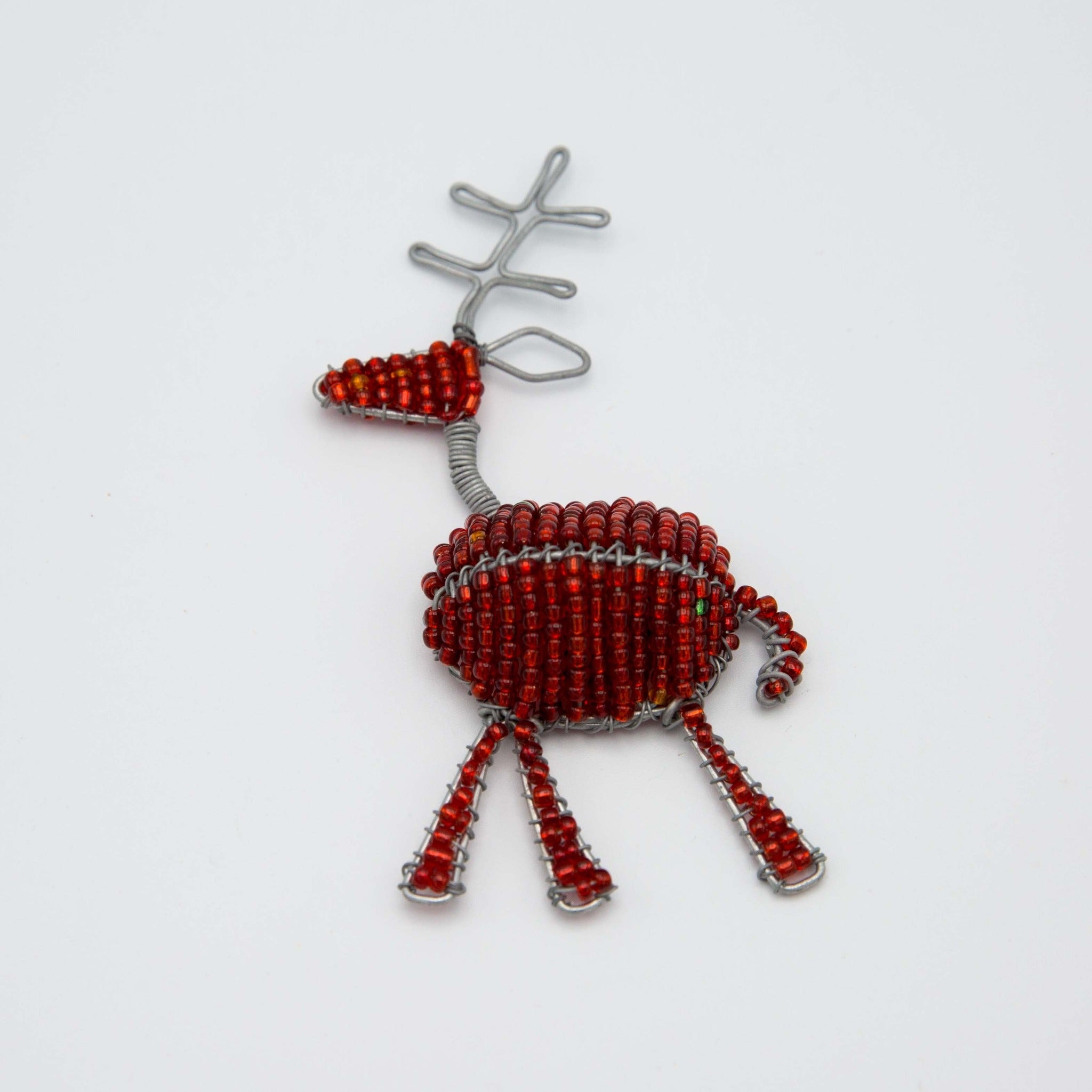 Beaded Christmas Magnet - Kenyan materials and design for a fair trade social enterprise