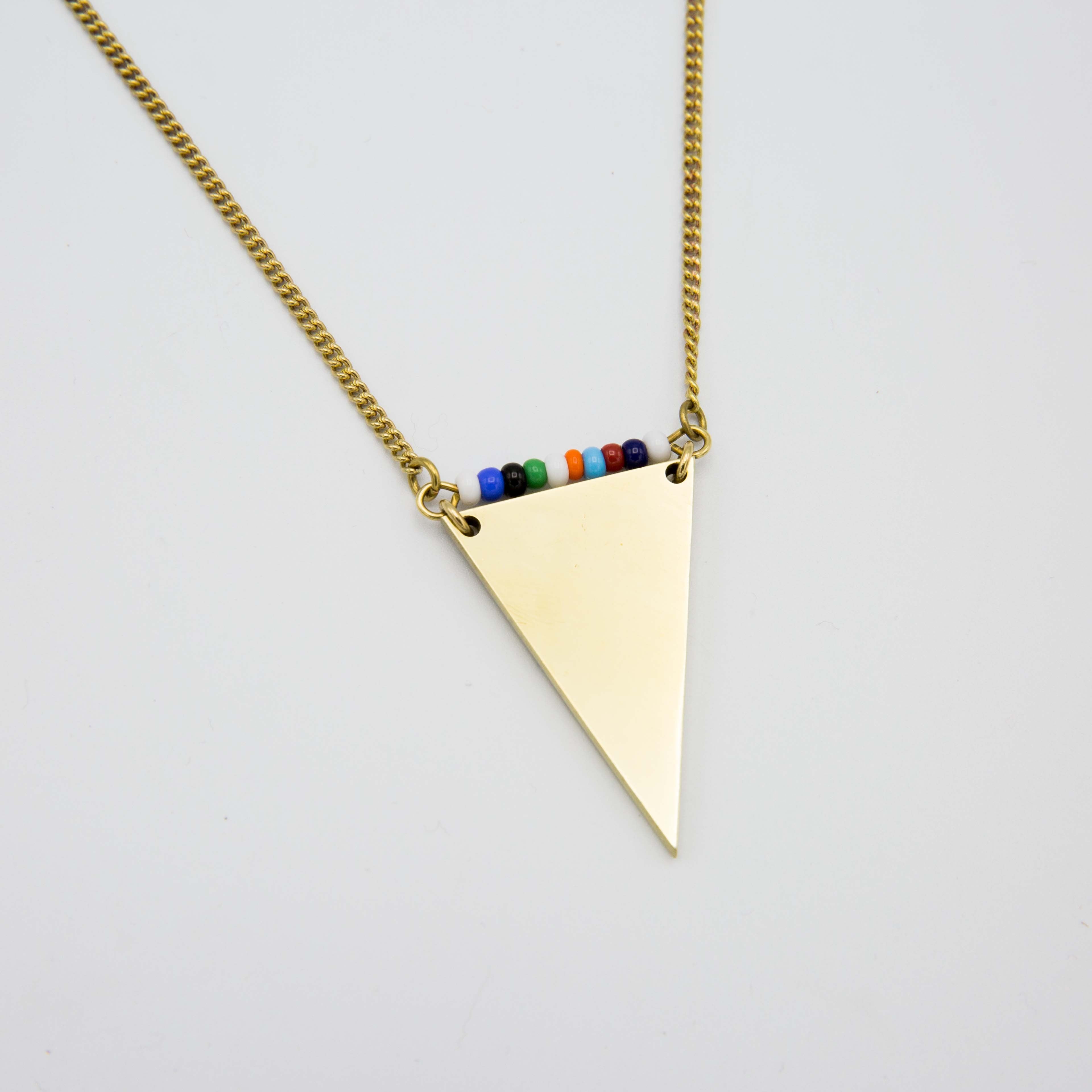 Triangle Pendant Necklace - Kenyan materials and design for a fair trade boutique