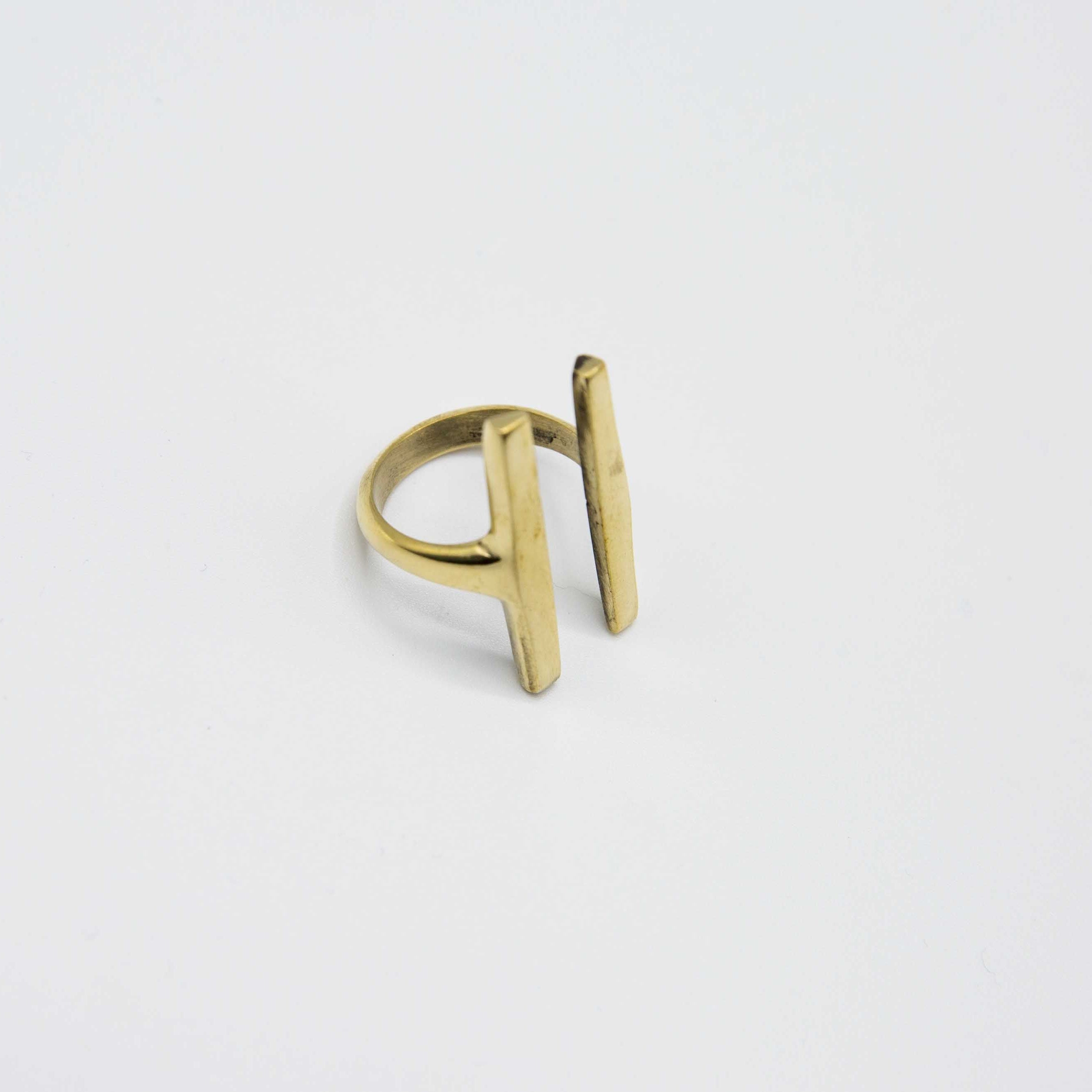 Parallel Bar Ring - Kenyan materials and design for a fair trade boutique