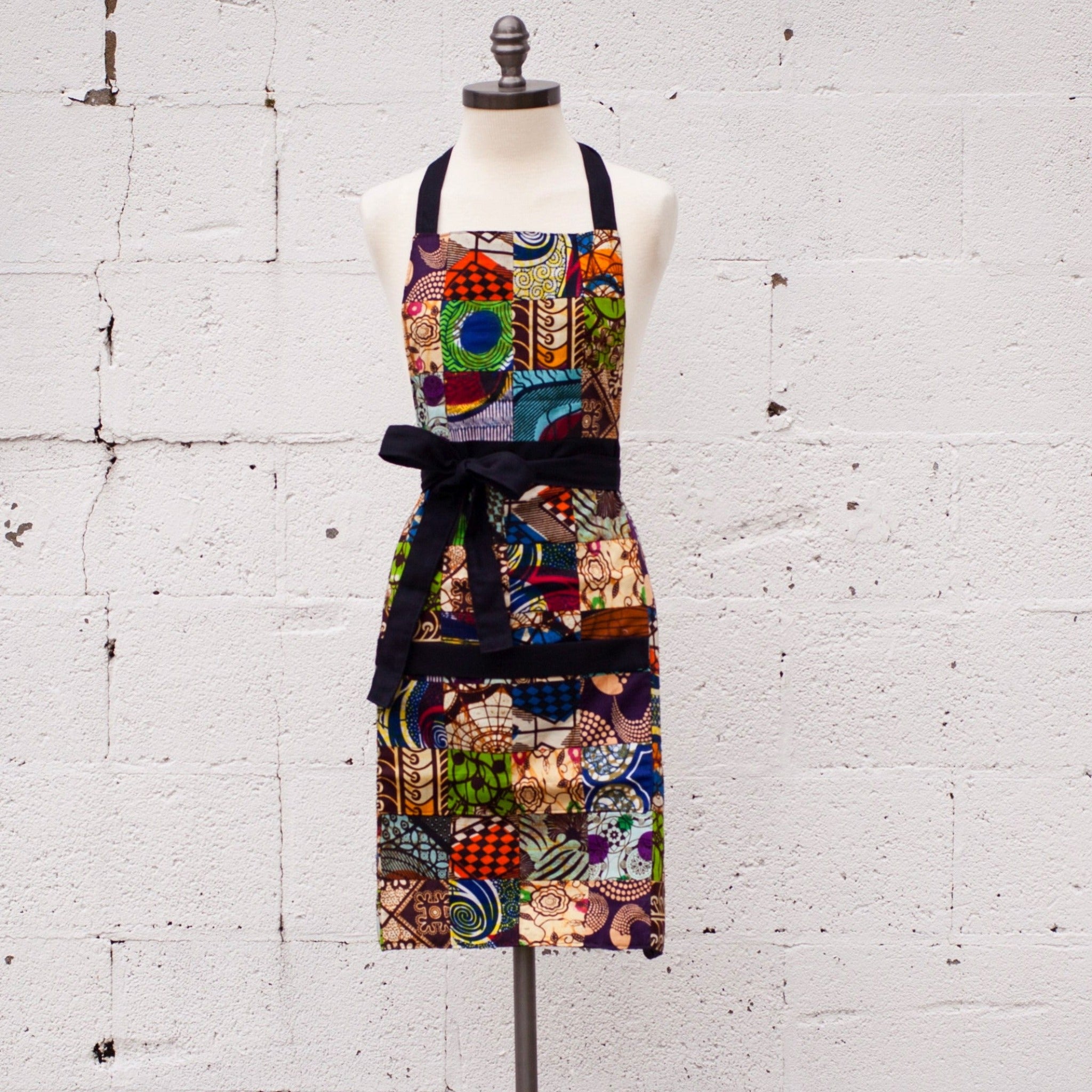 Original Patch Apron - Ugandan materials and design for a fair trade boutique