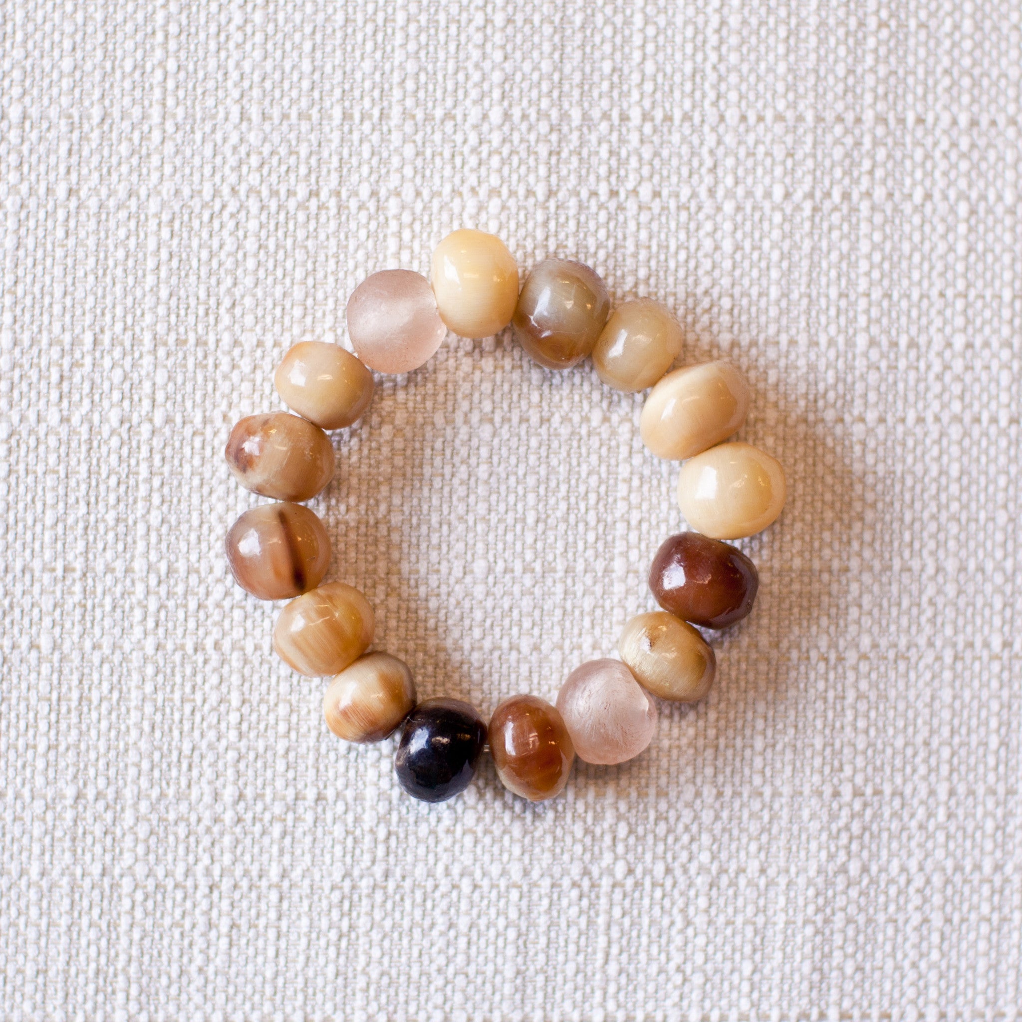 Horn & Bottle Bead Bracelet - Kenyan materials and design for a fair trade boutique