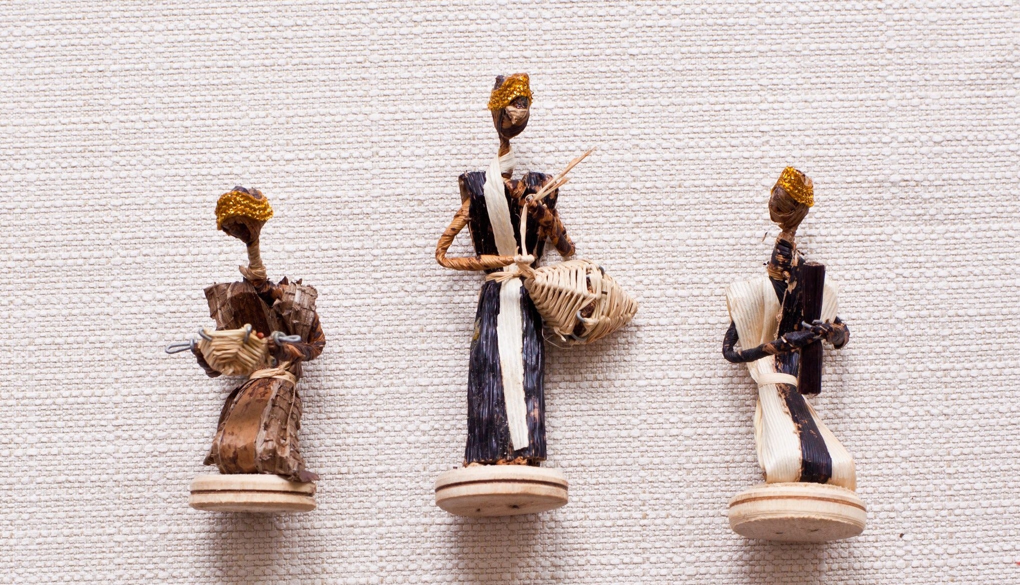 Banana Leaf Nativity Set - Kenyan materials and design for a fair trade boutique