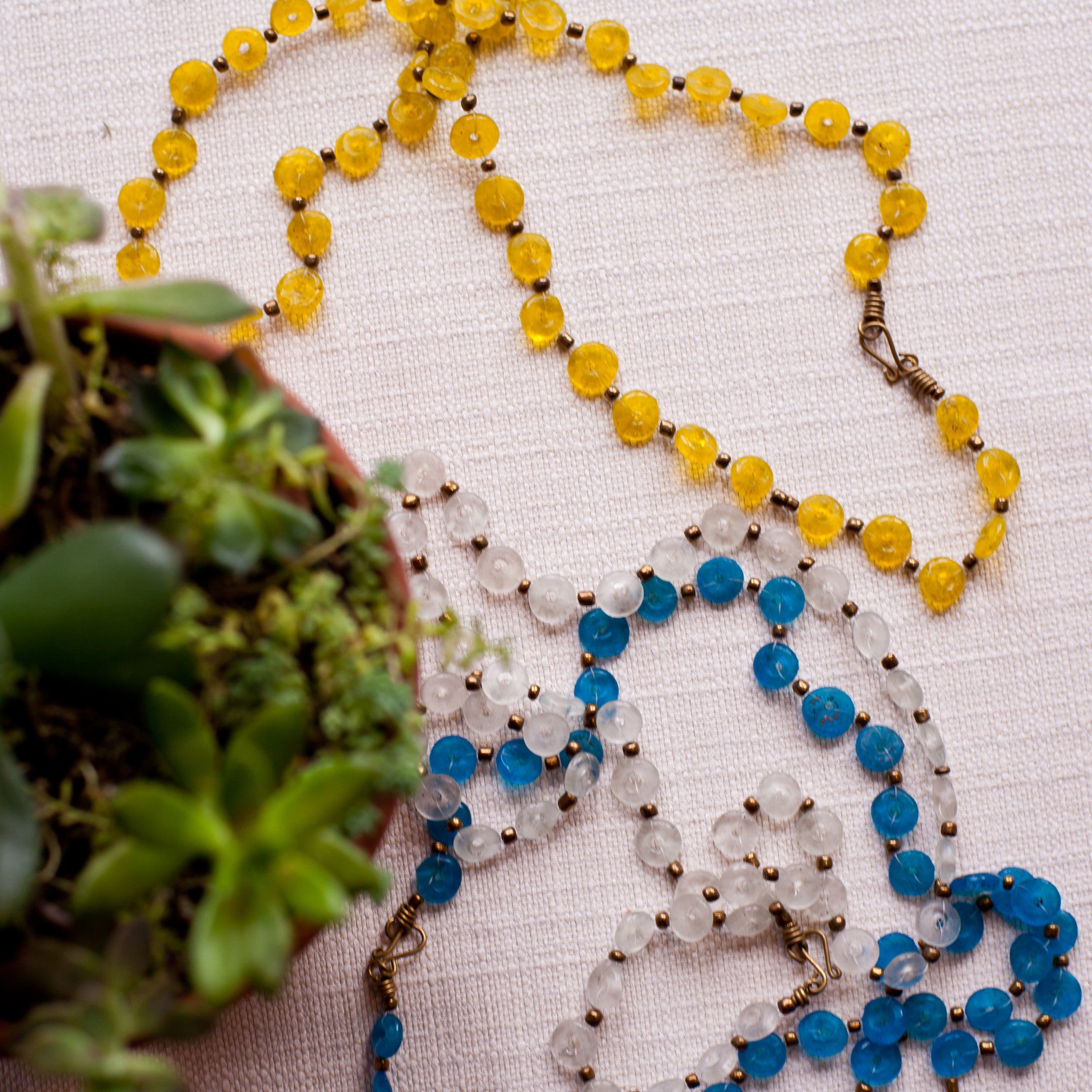 Glass Lace Strand - Kenyan materials and design for a fair trade boutique