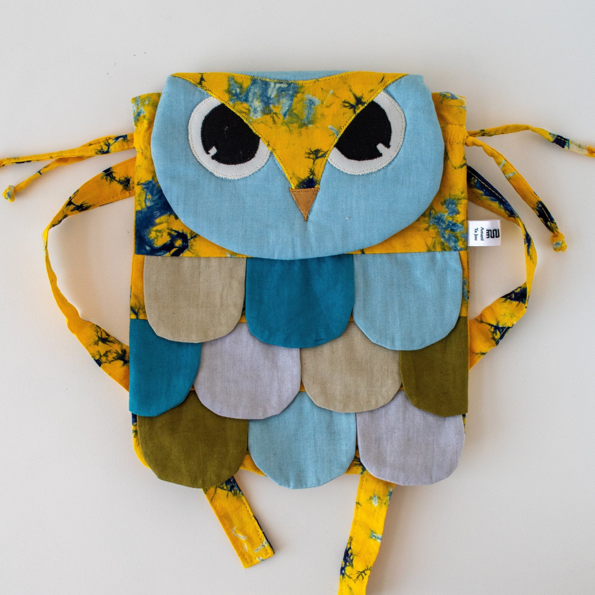 Owl Backpack - Kenyan materials and design for a fair trade boutique