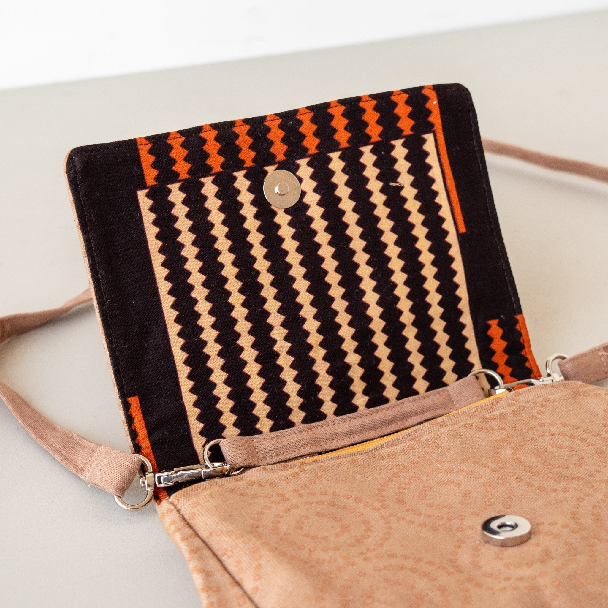 Petite Crossbody Bag handmade by the women of Amani ya Juu in Kenya, a sewing program for refugee women in Africa