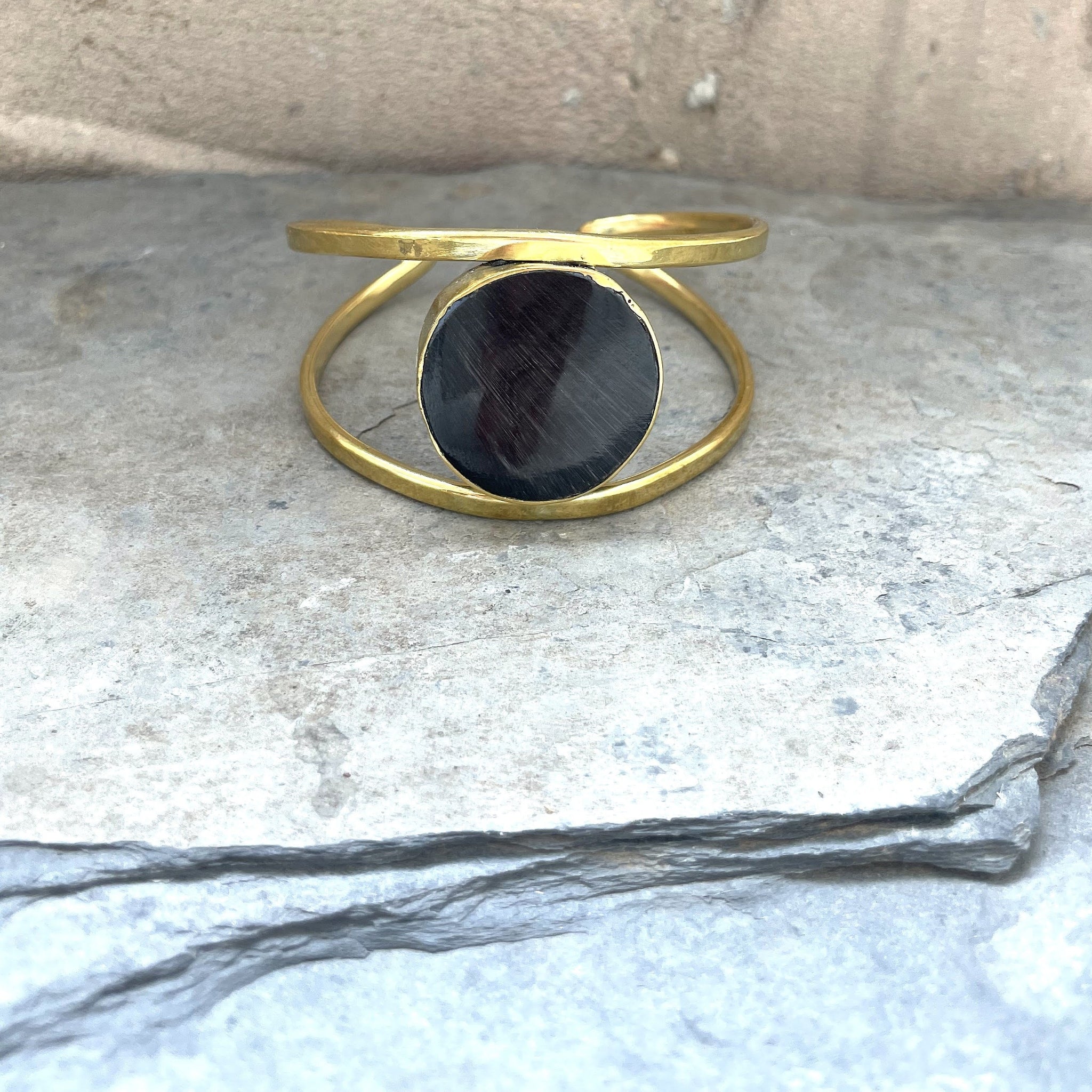 Button Cuff Bracelet-Kenyan materials and design for a fair trade social enterprise