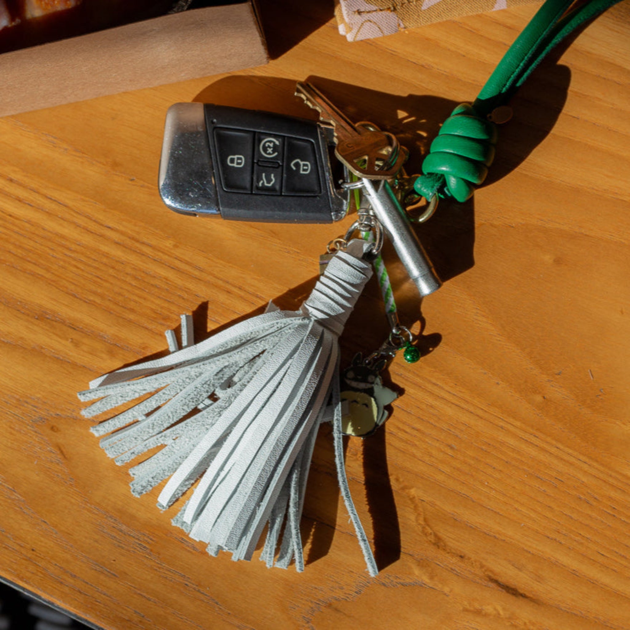 assel Key Holder - handmade using Kenyan leather by local market artisans for a Fair Trade social enterprise