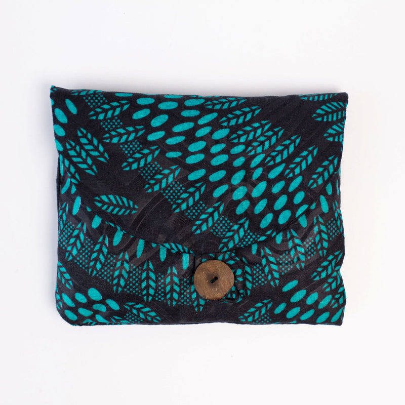 Folded Shopping Tote - Kenyan materials and design for a fair trade boutique