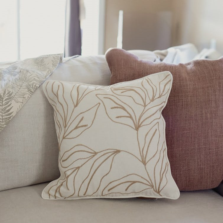Jute Leaves Pillowcase-made for a fair trade social enterprise