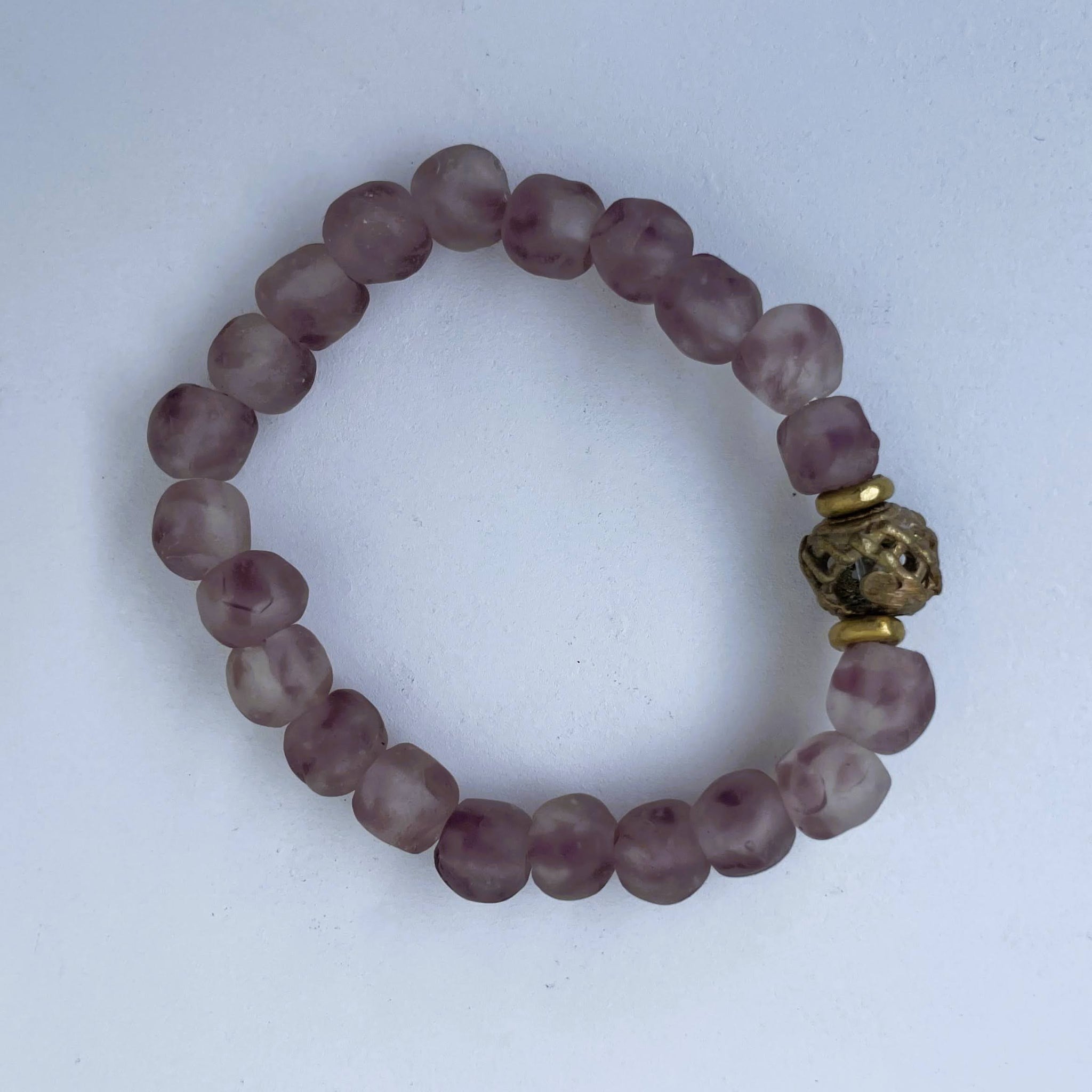 Bottle Bead Brass Bracelet - Kenyan materials and design for a fair trade social enterprise