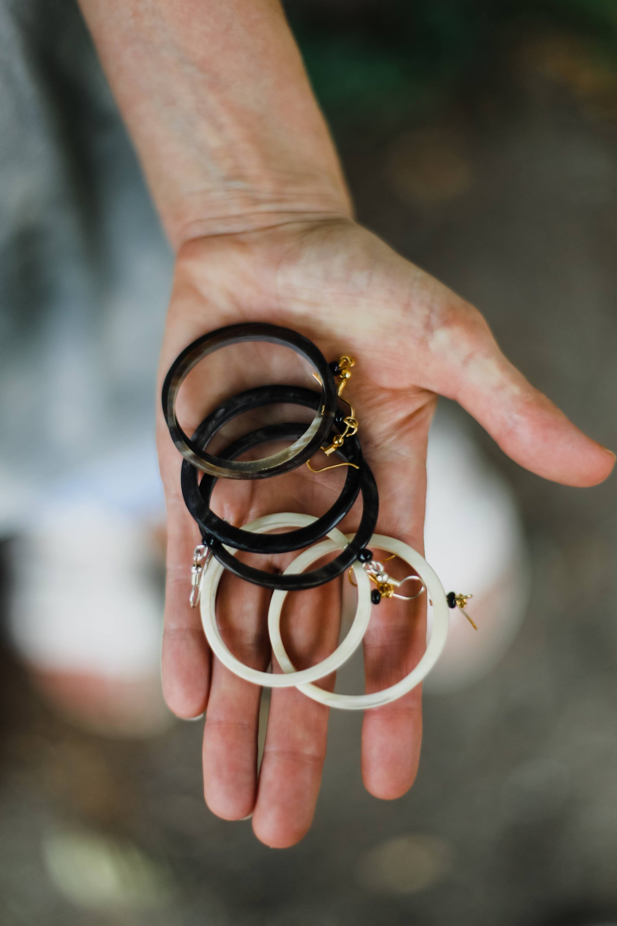 Horn Hoop Earrings - Kenyan materials and design for a Fair Trade social enterprise