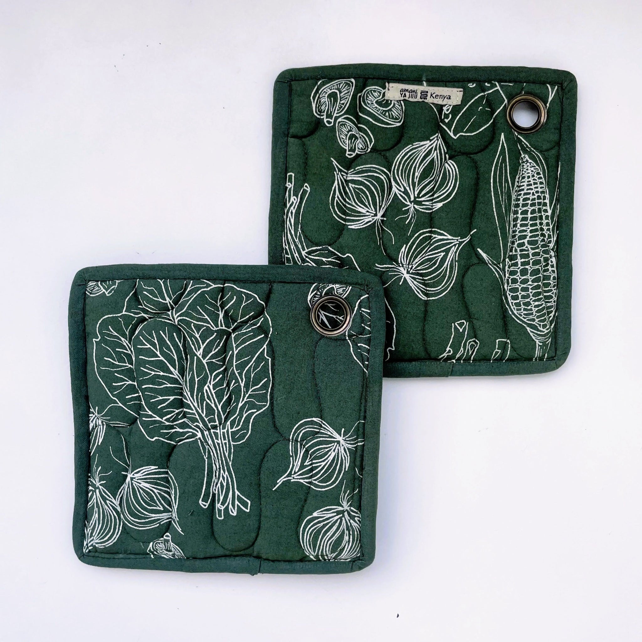 Pot Holders | Screen Print - hand made by the women on Amani in Kenya for a Fair Trade social enterprise