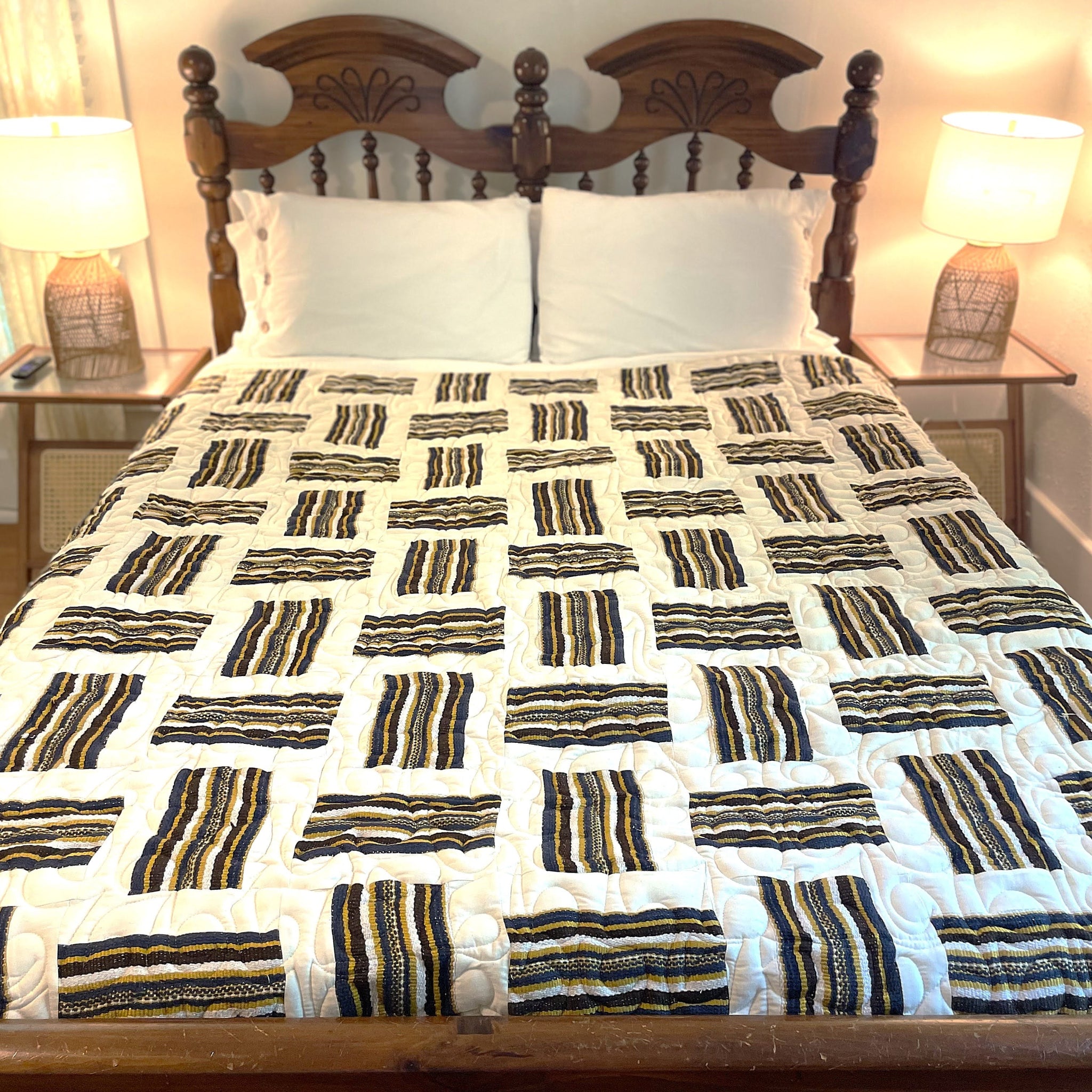 An Amani quilt - handstitched by the women at Amani Kenya for a Fair Trade social enterprise