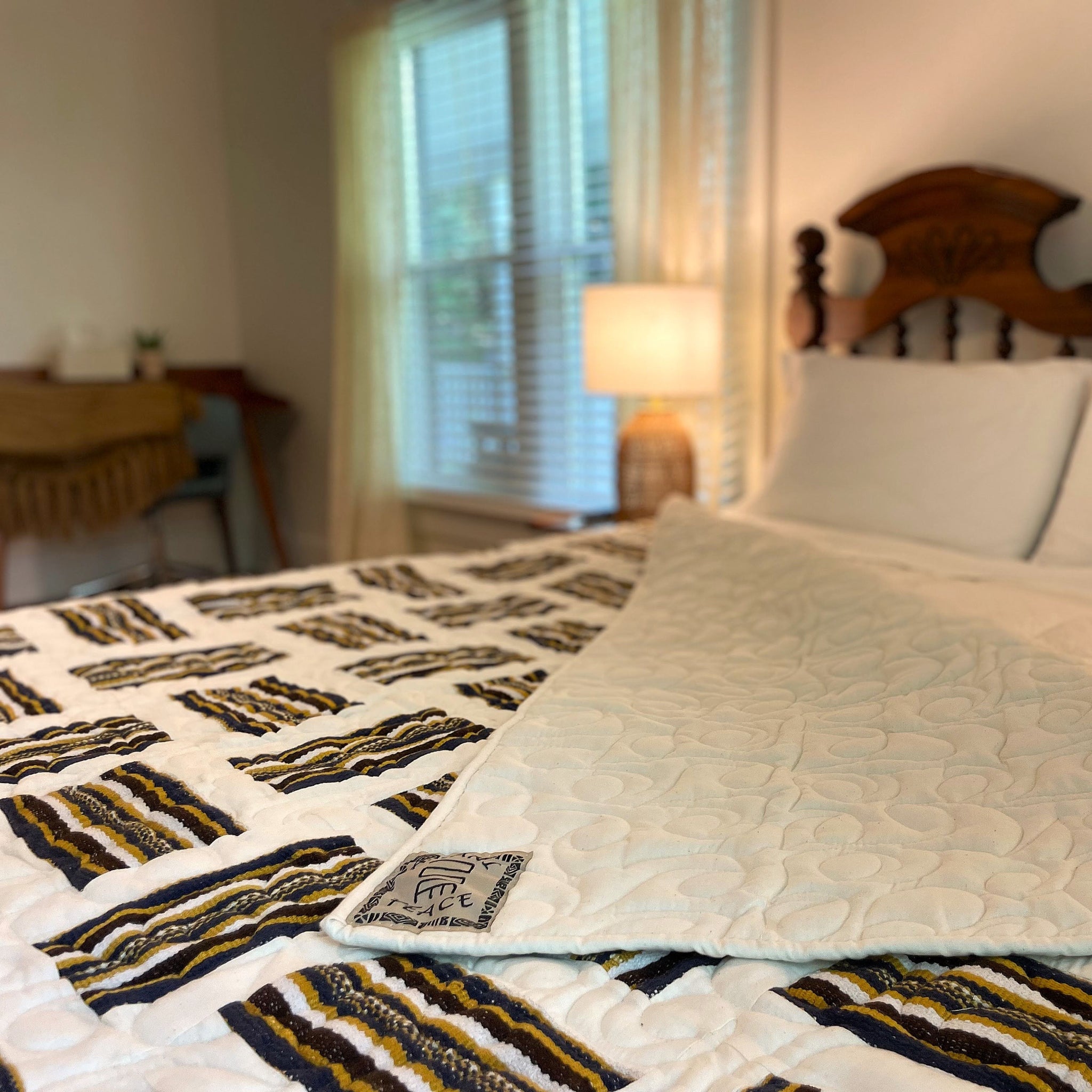 An Amani quilt - handstitched by the women at Amani Kenya for a Fair Trade social enterprise