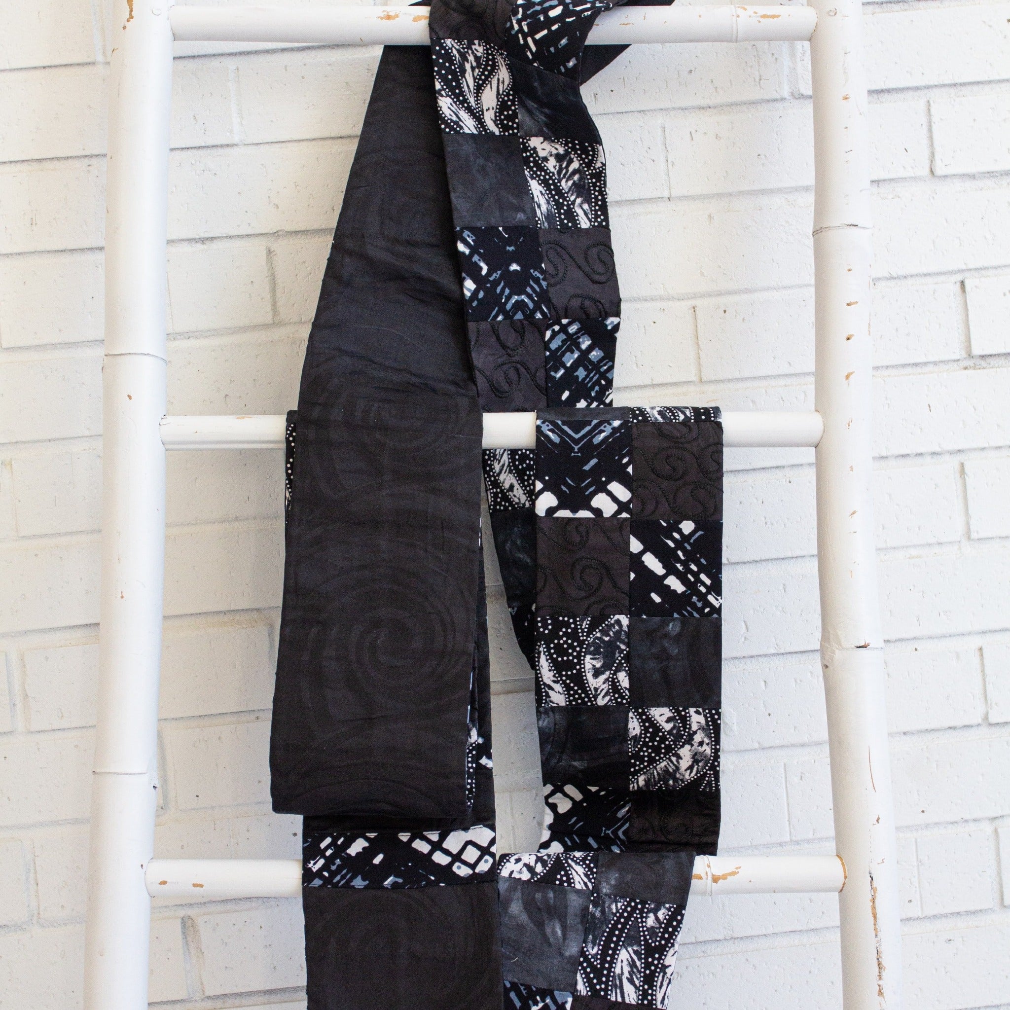 Kitenge Patch Deacon Stole - handmade by the women of Amani using local Kenyan materials for a Fair Trade boutique