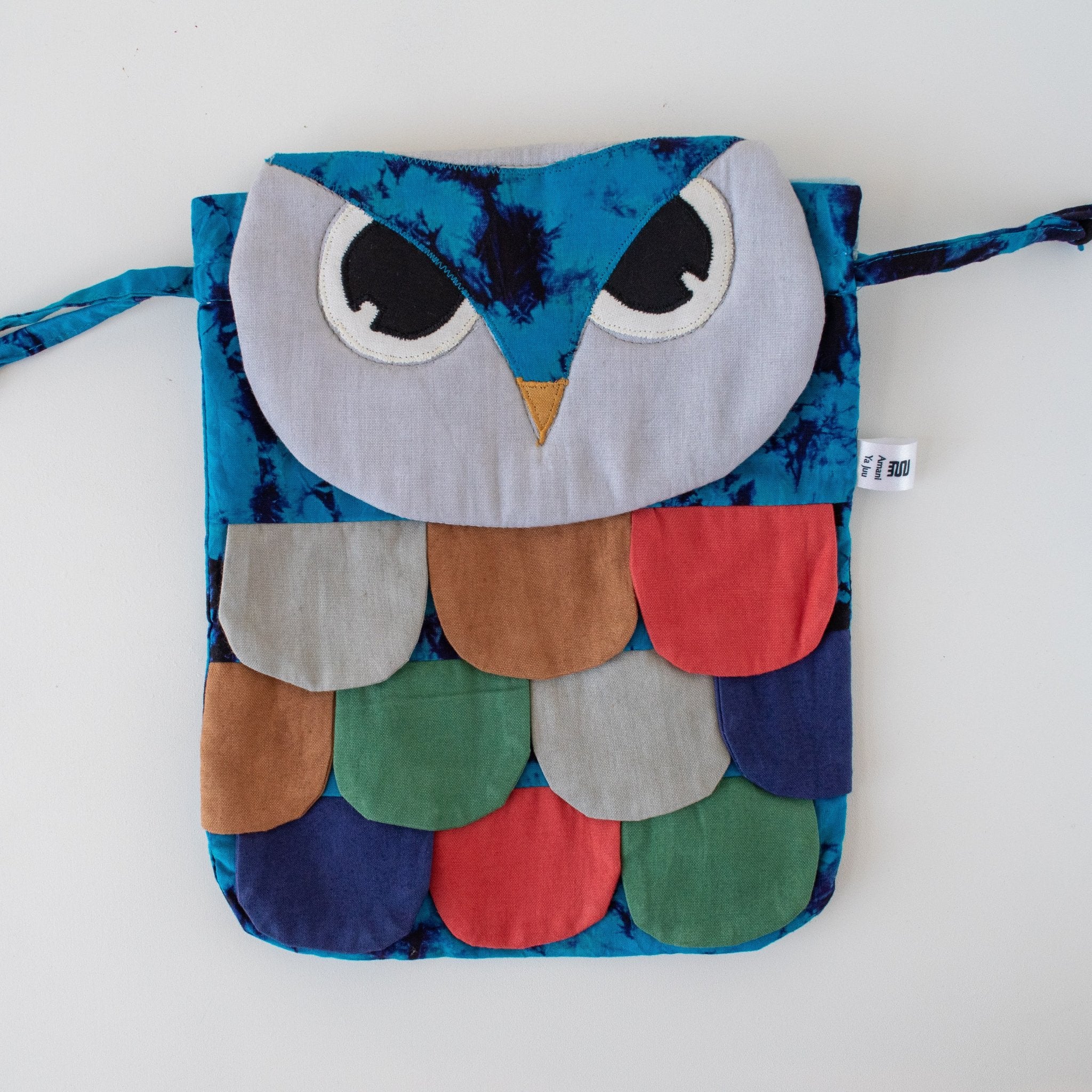 Owl Backpack - Kenyan materials and design for a fair trade boutique