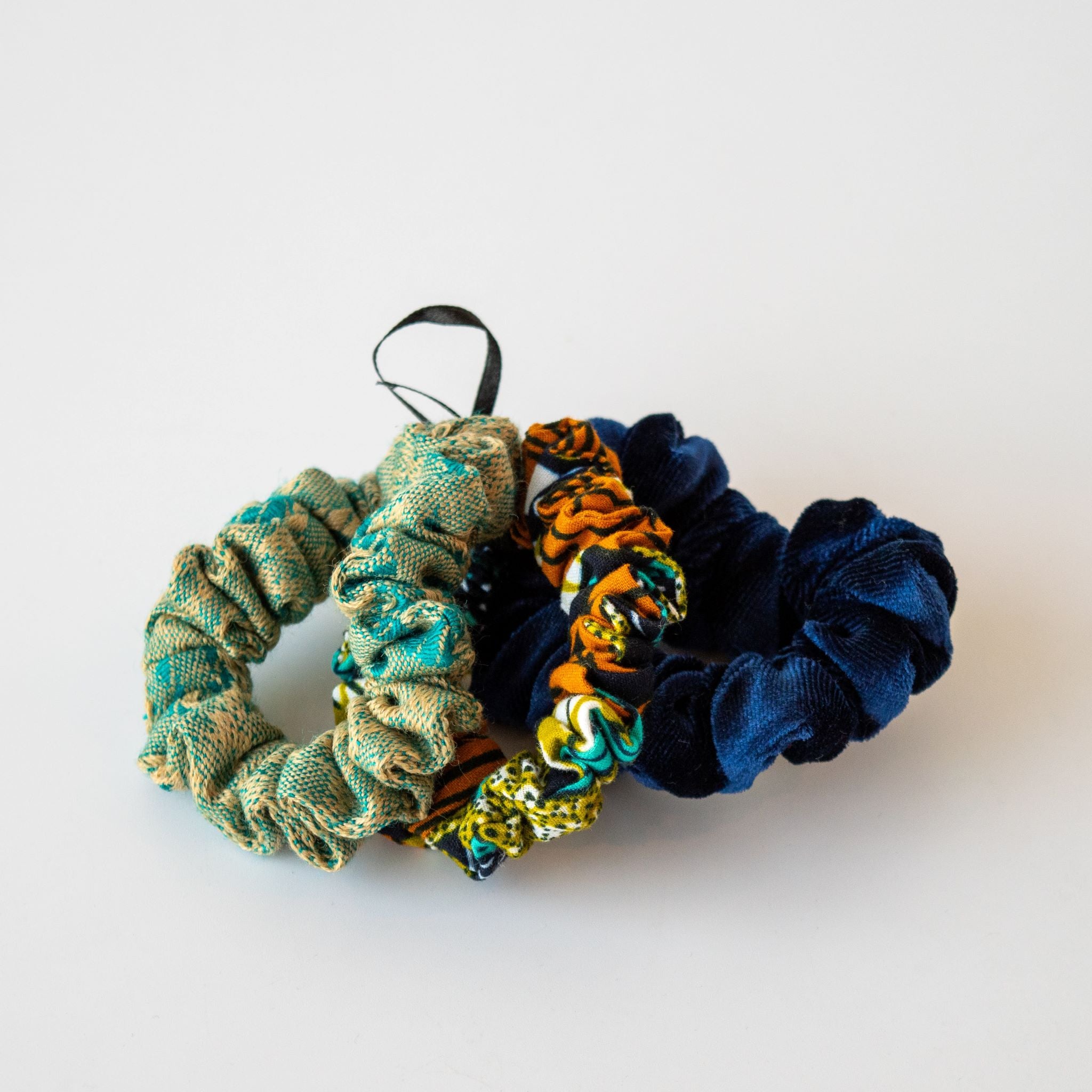 Scrunchie Set - handmade by the women of Amani using Kenyan materials for a Fair Trade boutique