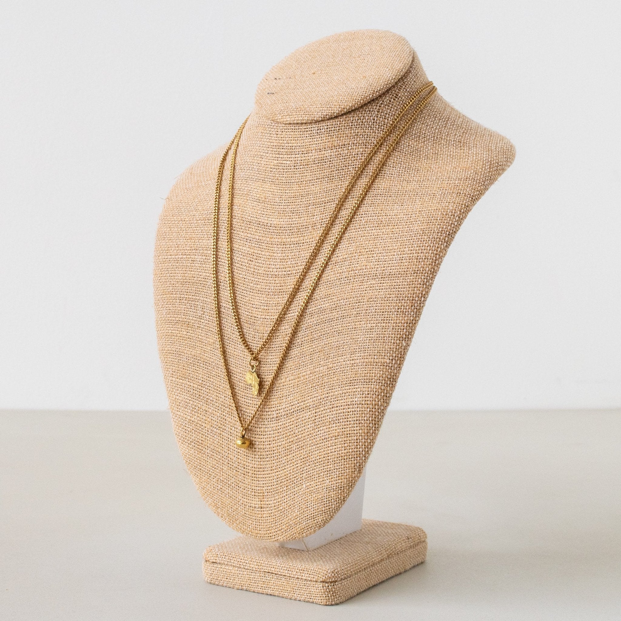 Brass Double Charm Necklace- handmade by Kenyan market artisans for a Fair Trade boutique