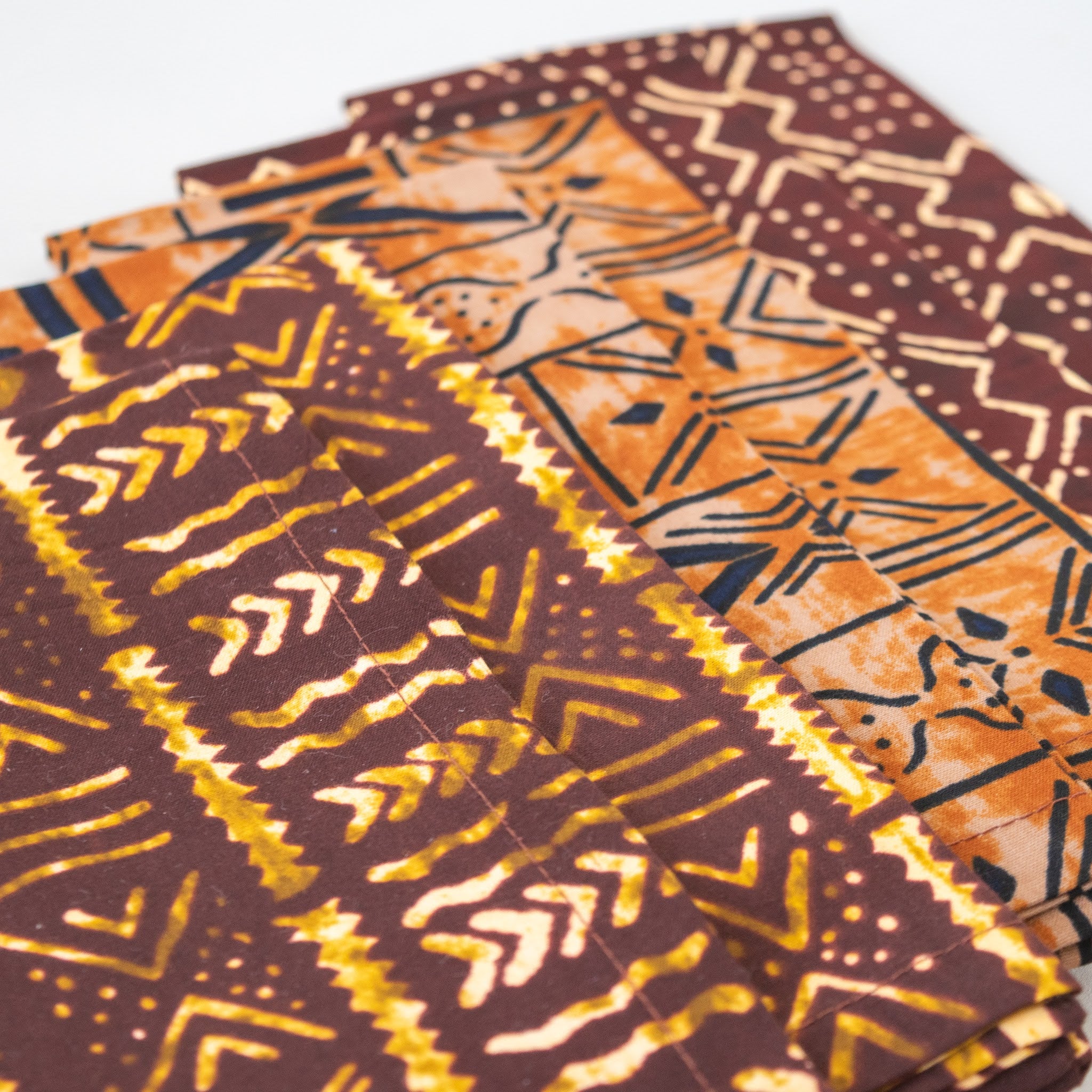 Fair trade kitenge Napkin Set handmade by the women of Amani Uganda in East Africa