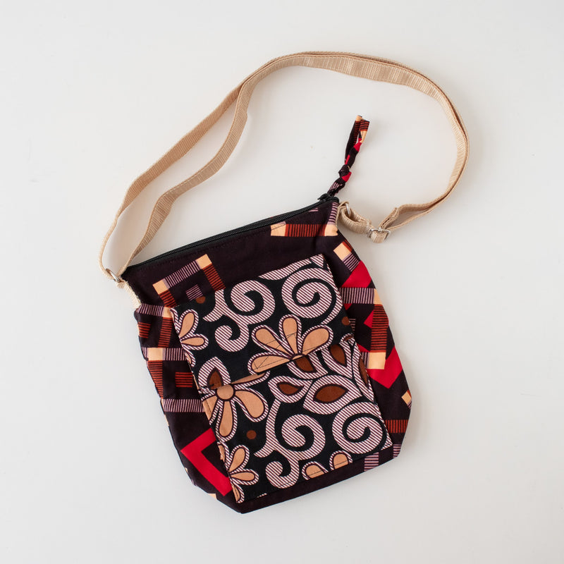 Mini Messenger Bag - Ugandan materials and design for a fair trade boutique