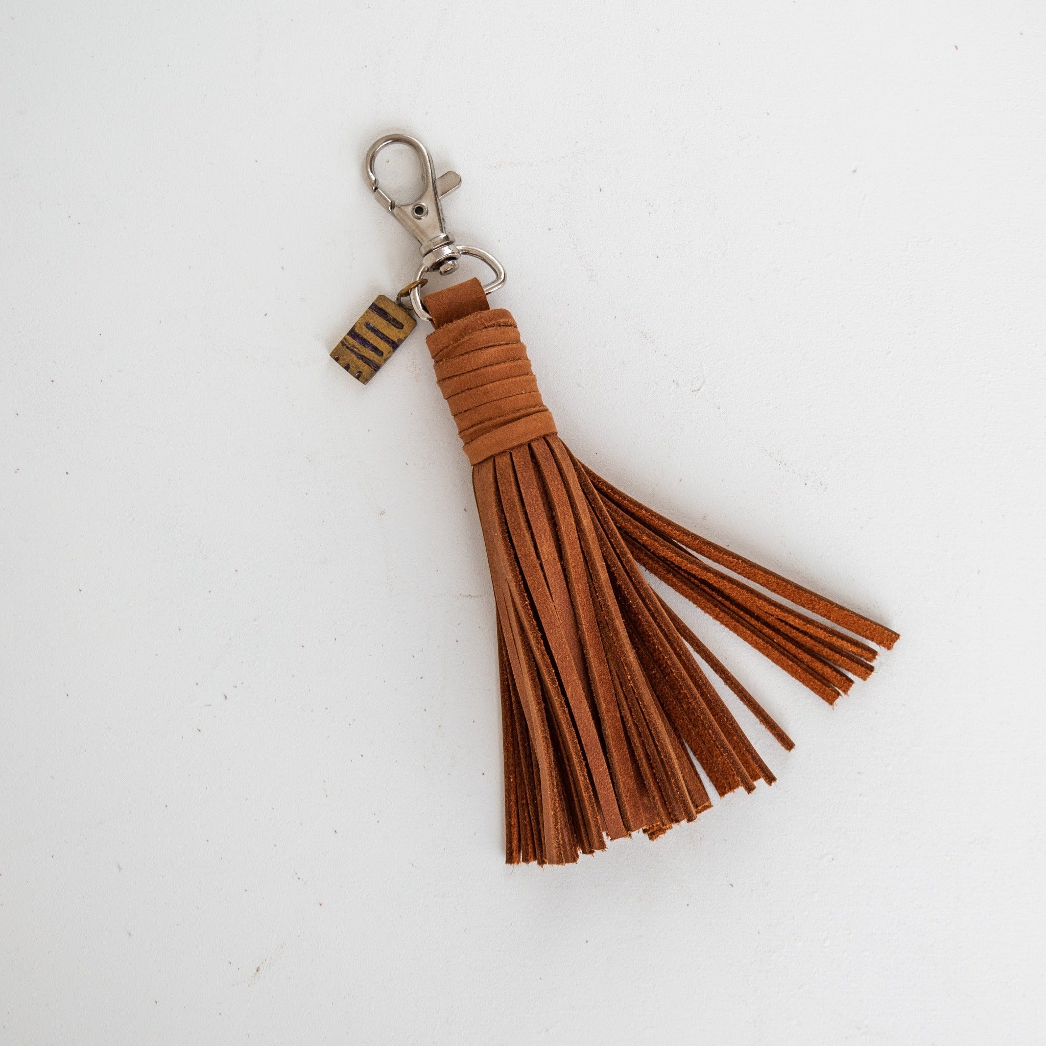 Tassel Key Holder - handmade using Kenyan leather by local market artisans for a Fair Trade boutique