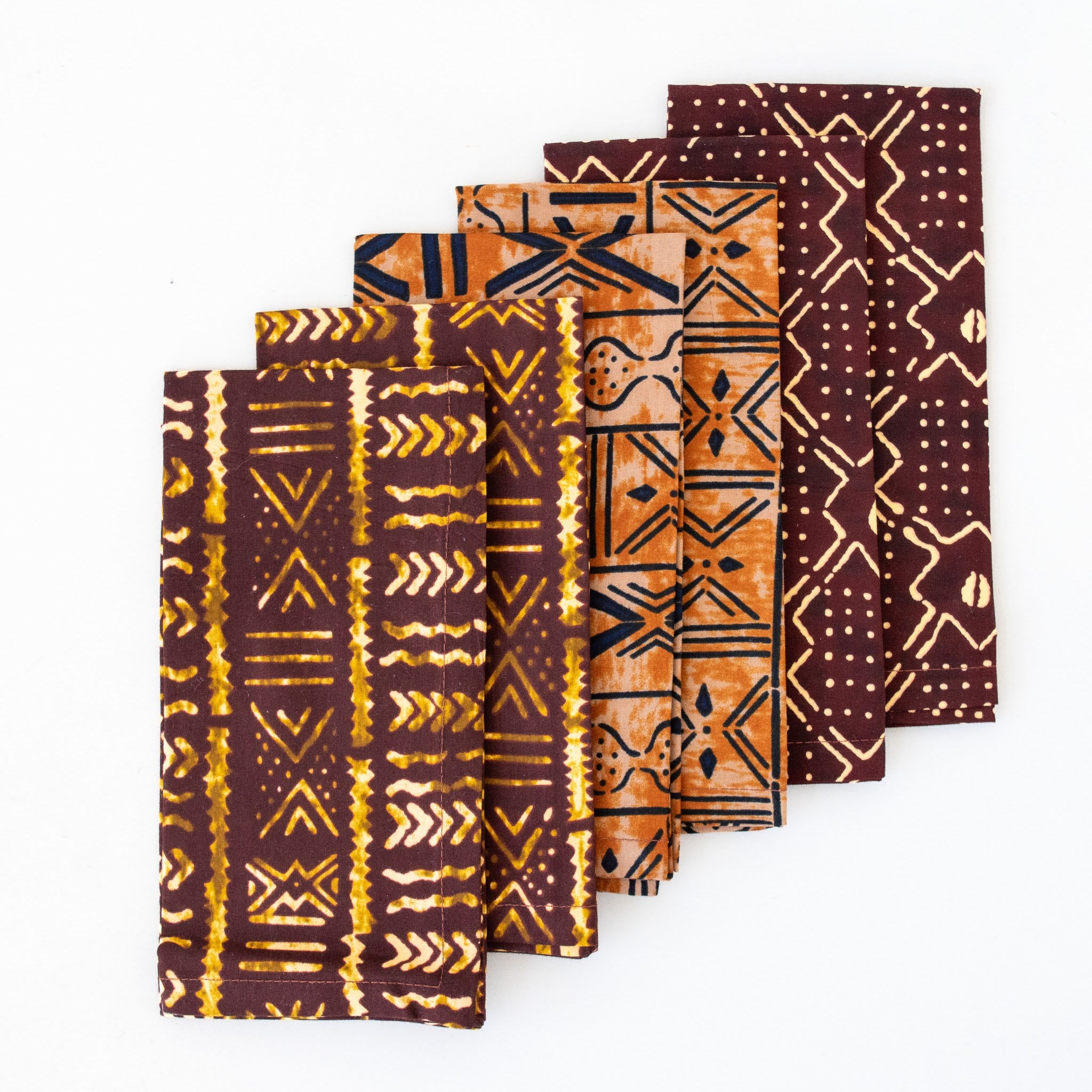 Fair trade kitenge Napkin Set handmade by the women of Amani Uganda in East Africa