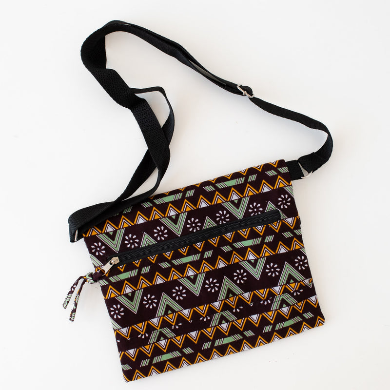 Kitenge Foldover Bag - Ugandan materials and design for a fair trade boutique
